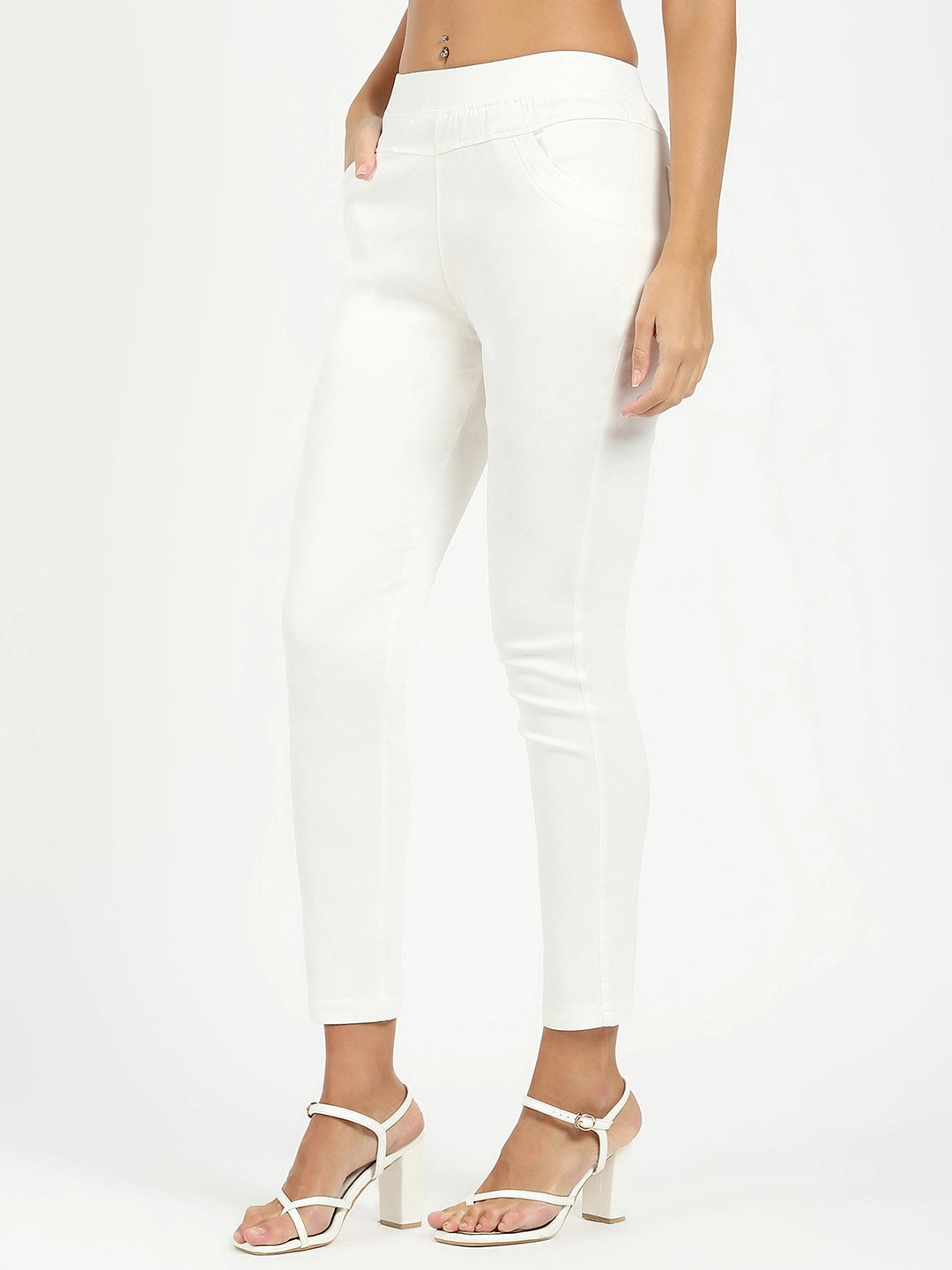 White Ultra Stretchable Jegging - Global Republic