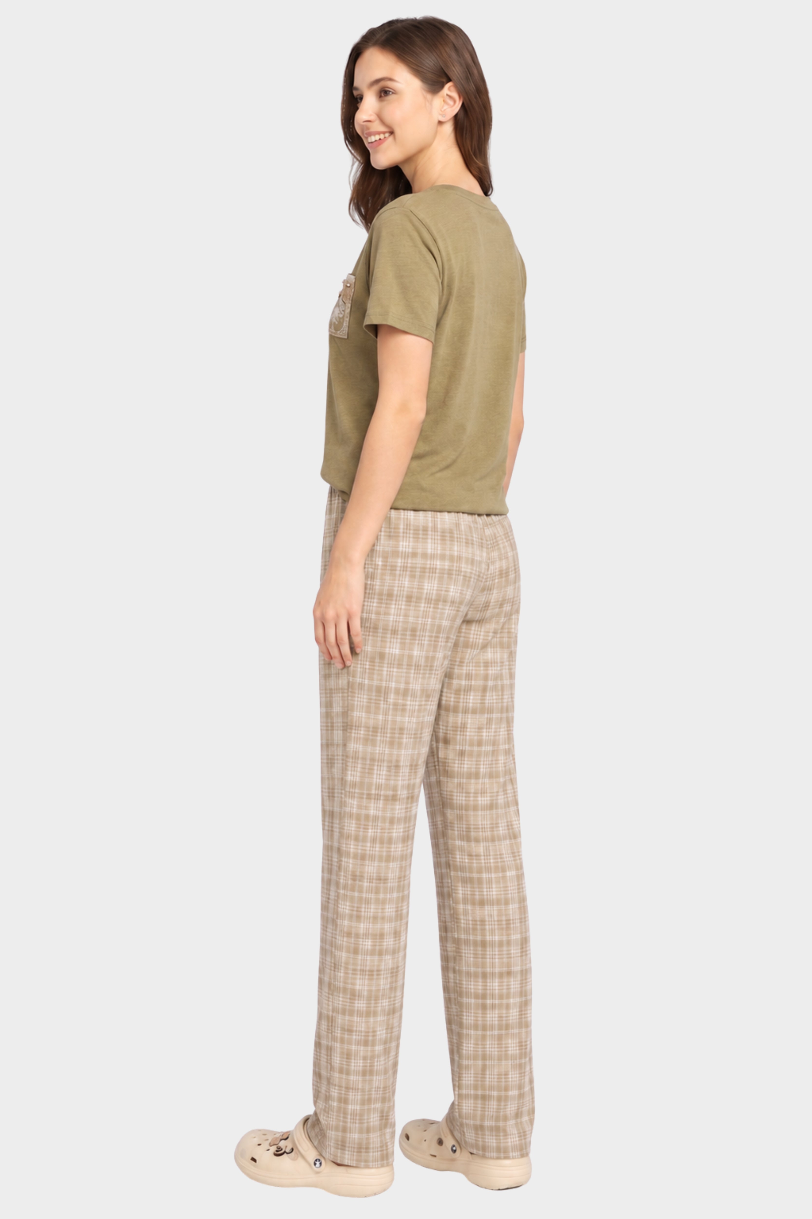 Green Cotton Night Suit Set