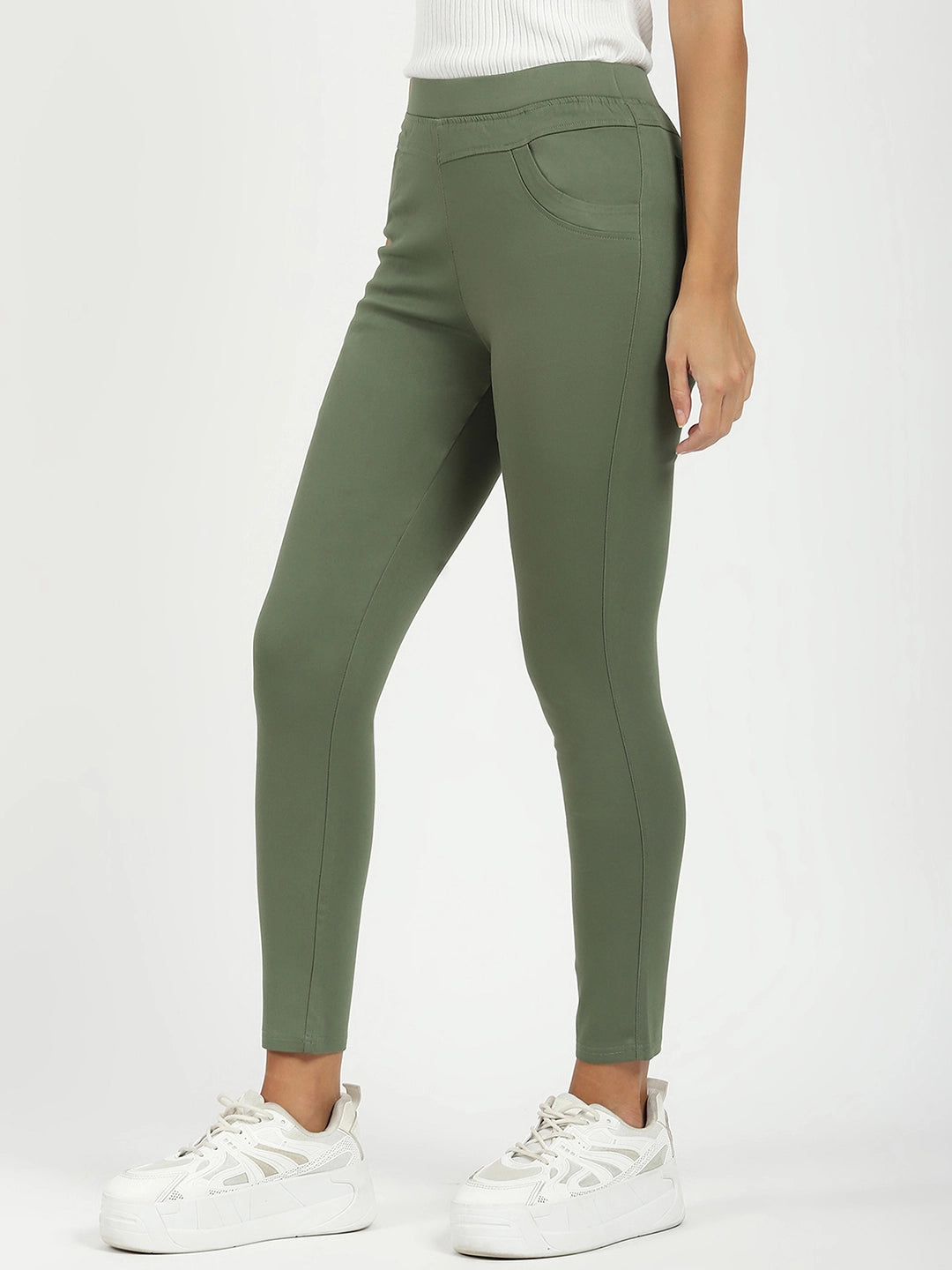 Green Ultra Stretchable Jegging - Global Republic
