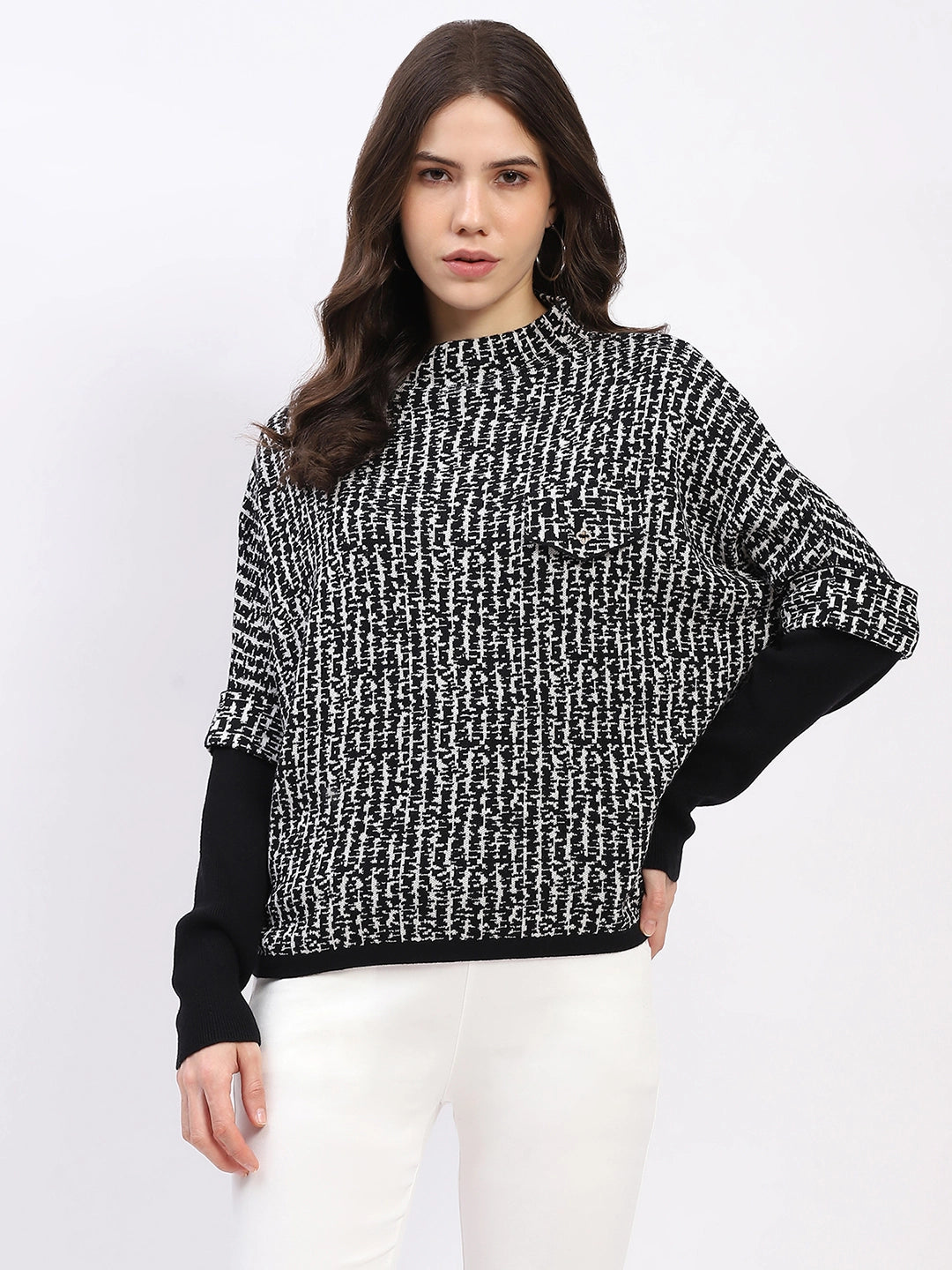 Monochrome Wool-Blend Pullover - Global Republic