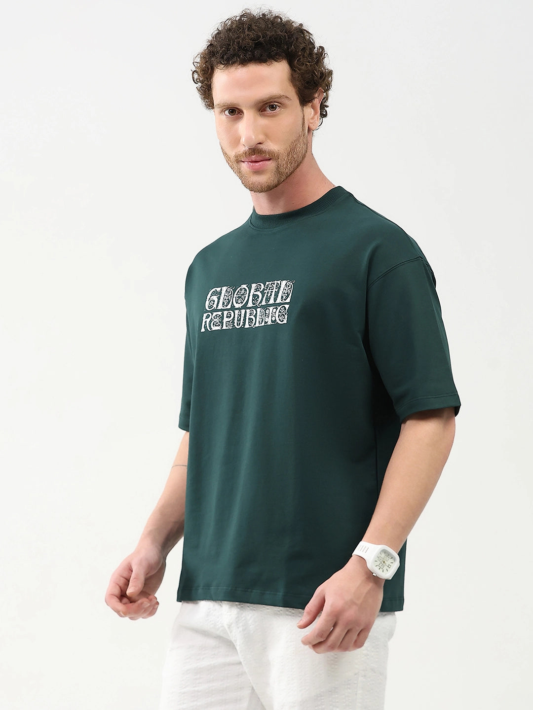 Oversized Stag Graphic T-Shirt