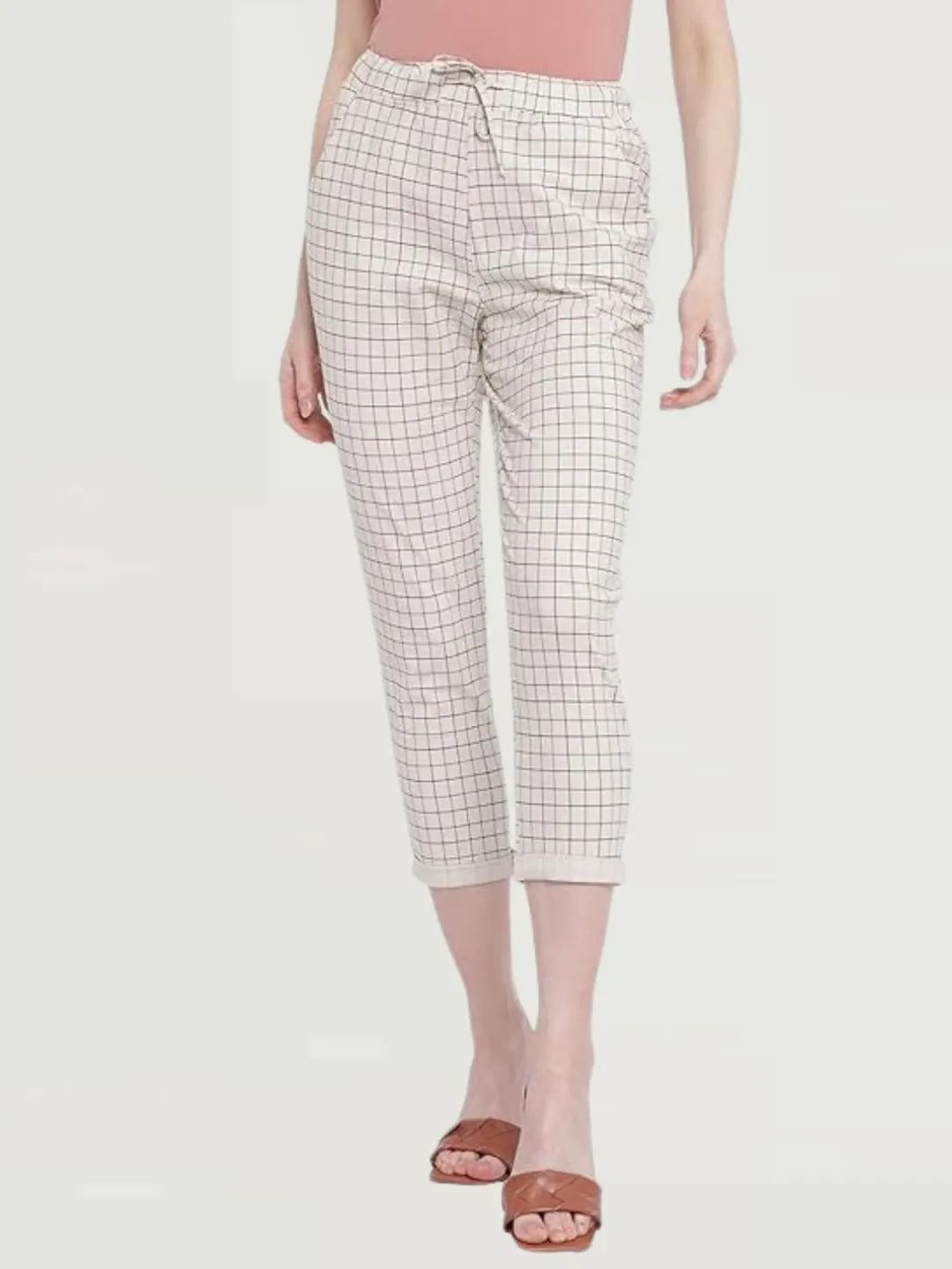 Beige Checkered Lower - Global Republic