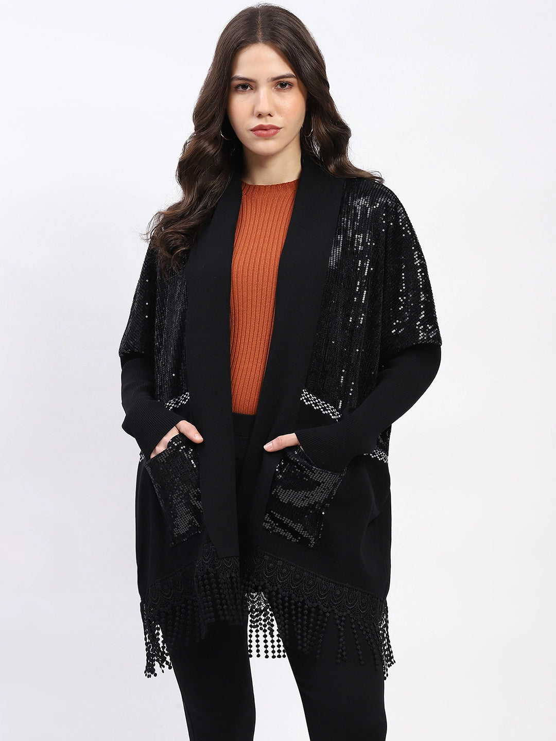Winter Sequined Party Shrug - Global Republic