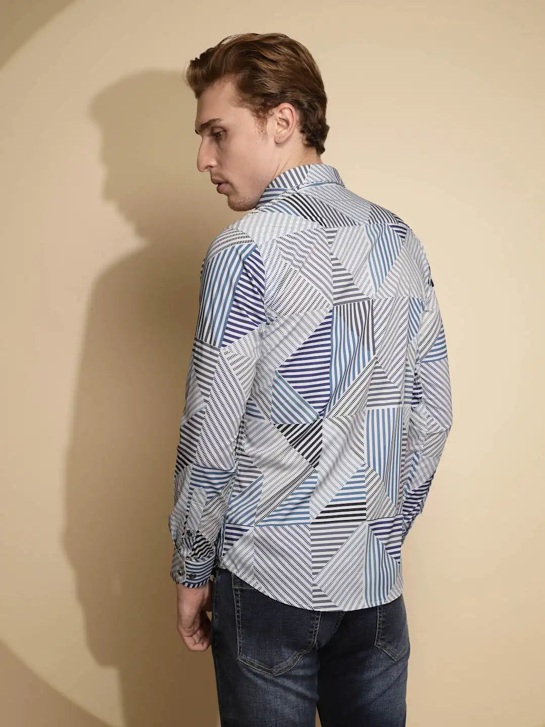 Multicolor Striped Cotton Blend Shirt - Global Republic