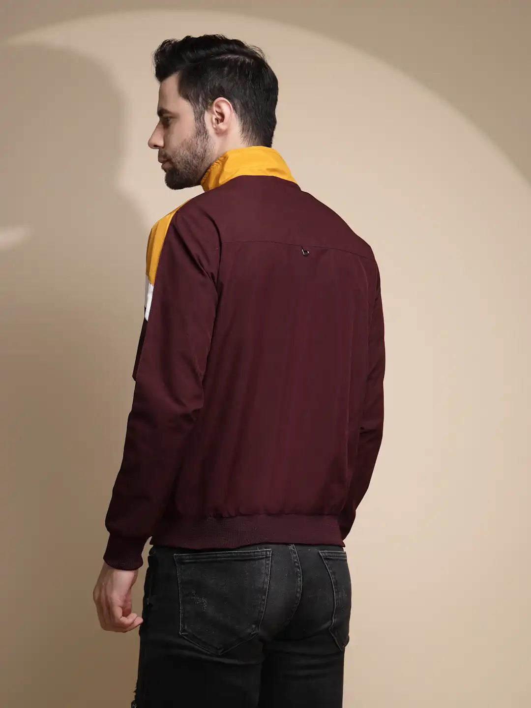 Yellow Solid ester Jacket - Global Republic