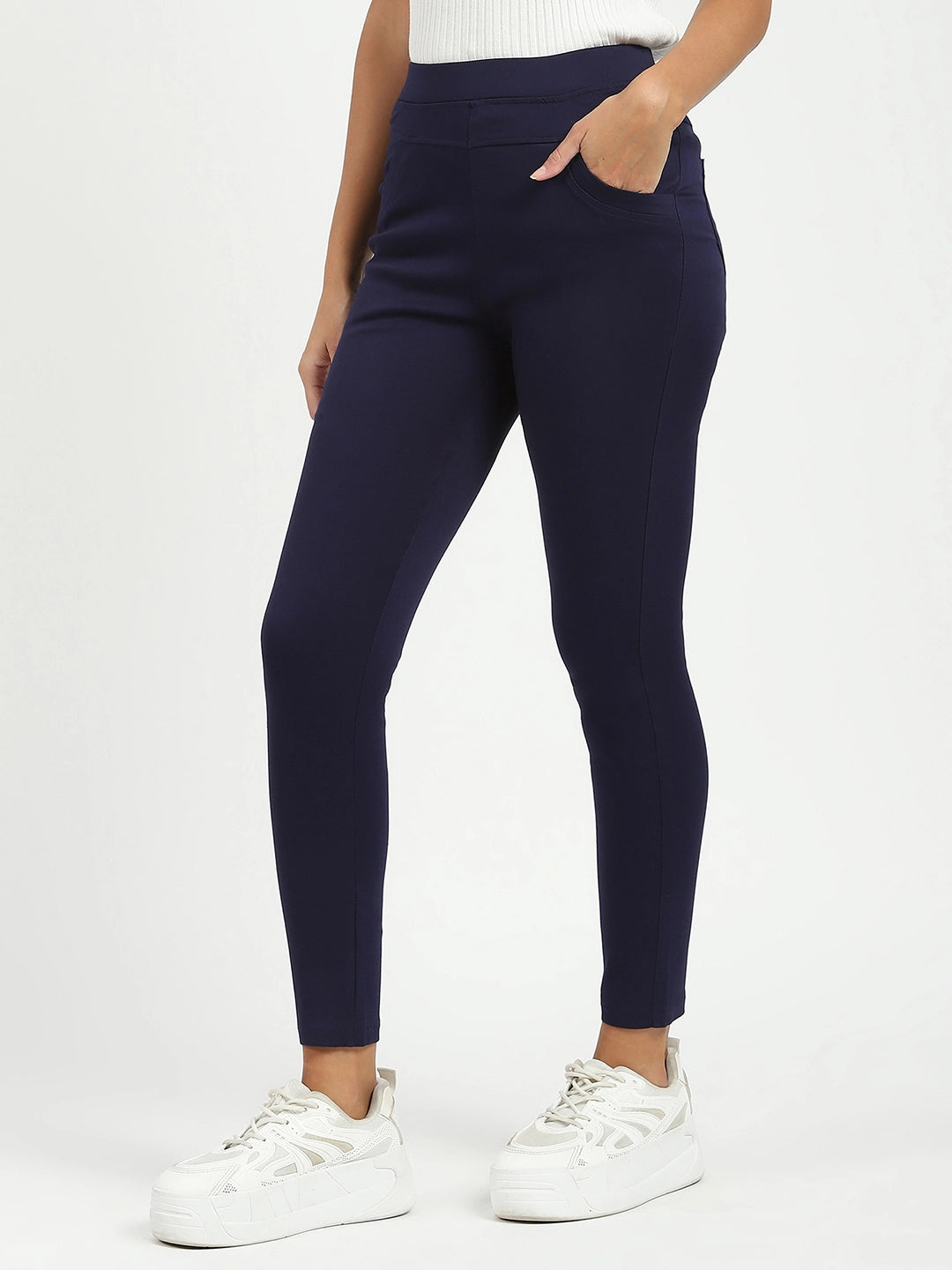 Navy Blue Stretchable Jegging - Global Republic