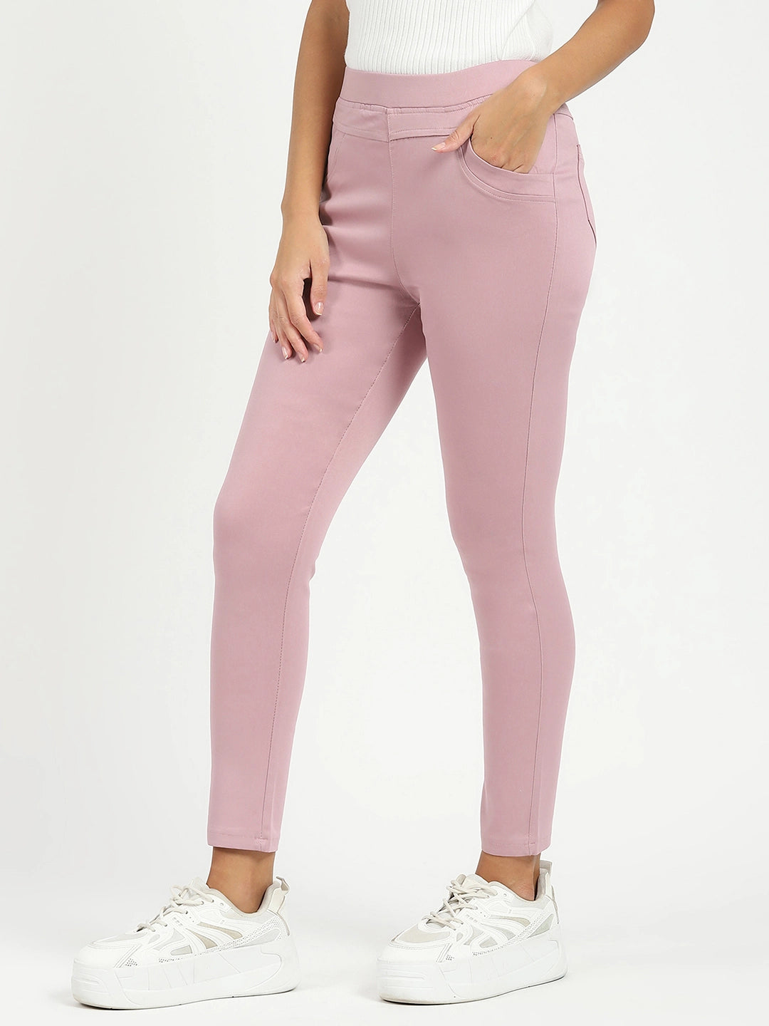 Pink Ultra Stretchable Jegging - Global Republic