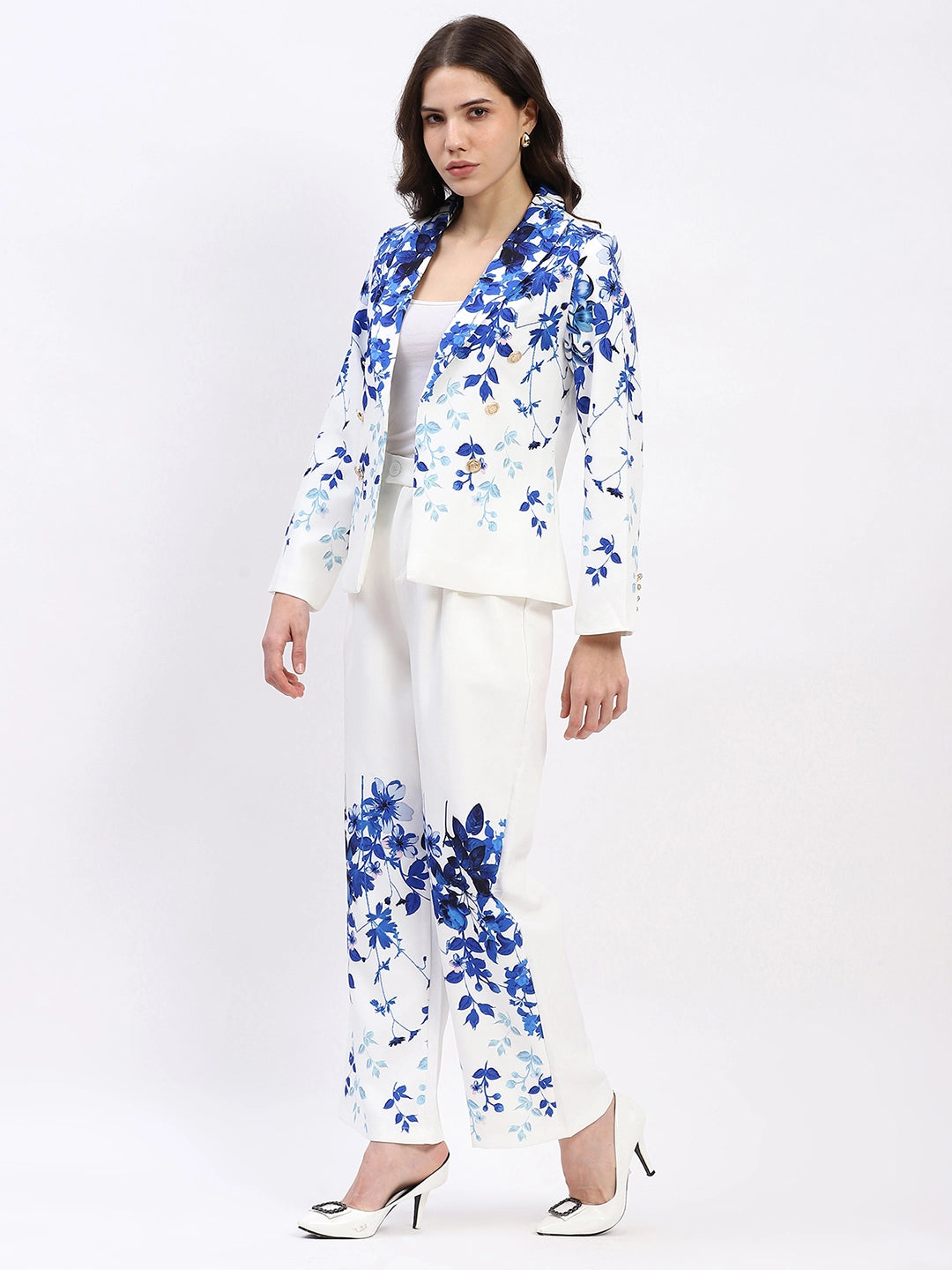 Floral Placement Print Coat - Global Republic