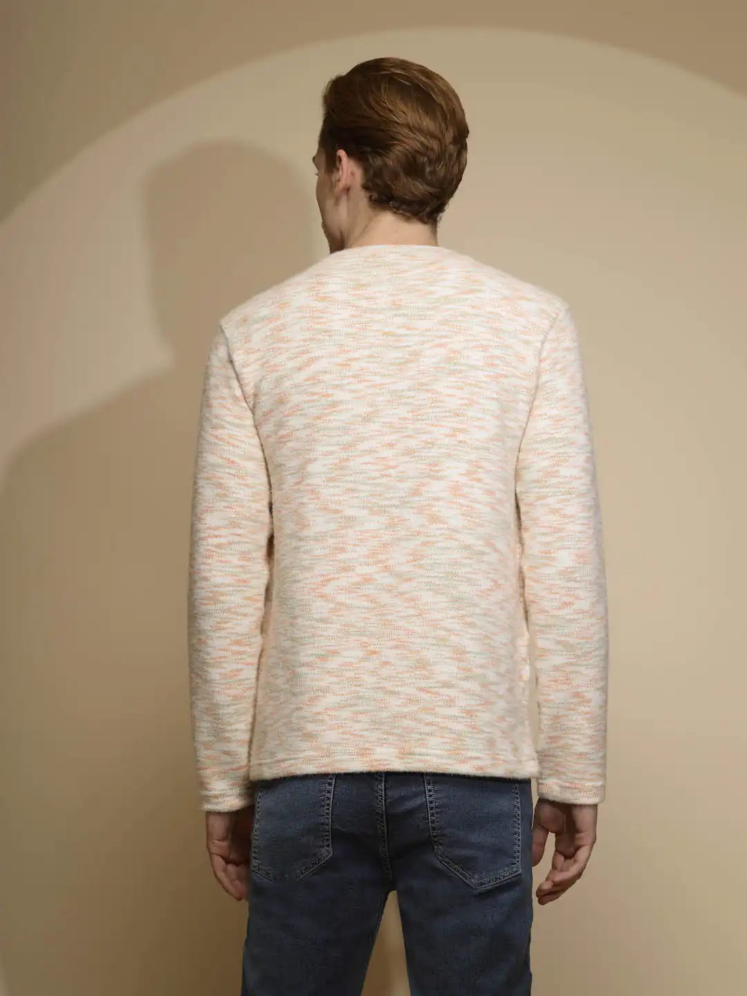 Multicolor Abstract Print Full Sleeve Round Neck Acrylic Sweatshirt
