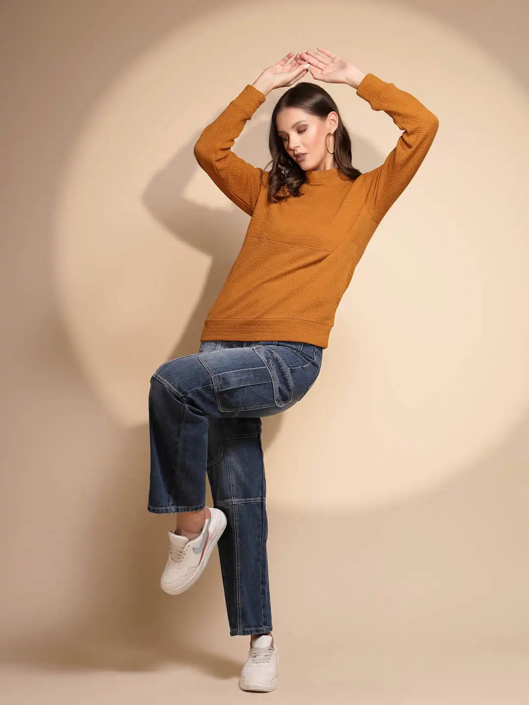 Yellow Full Sleeve Hosiery Sweatshirt - Global Republic
