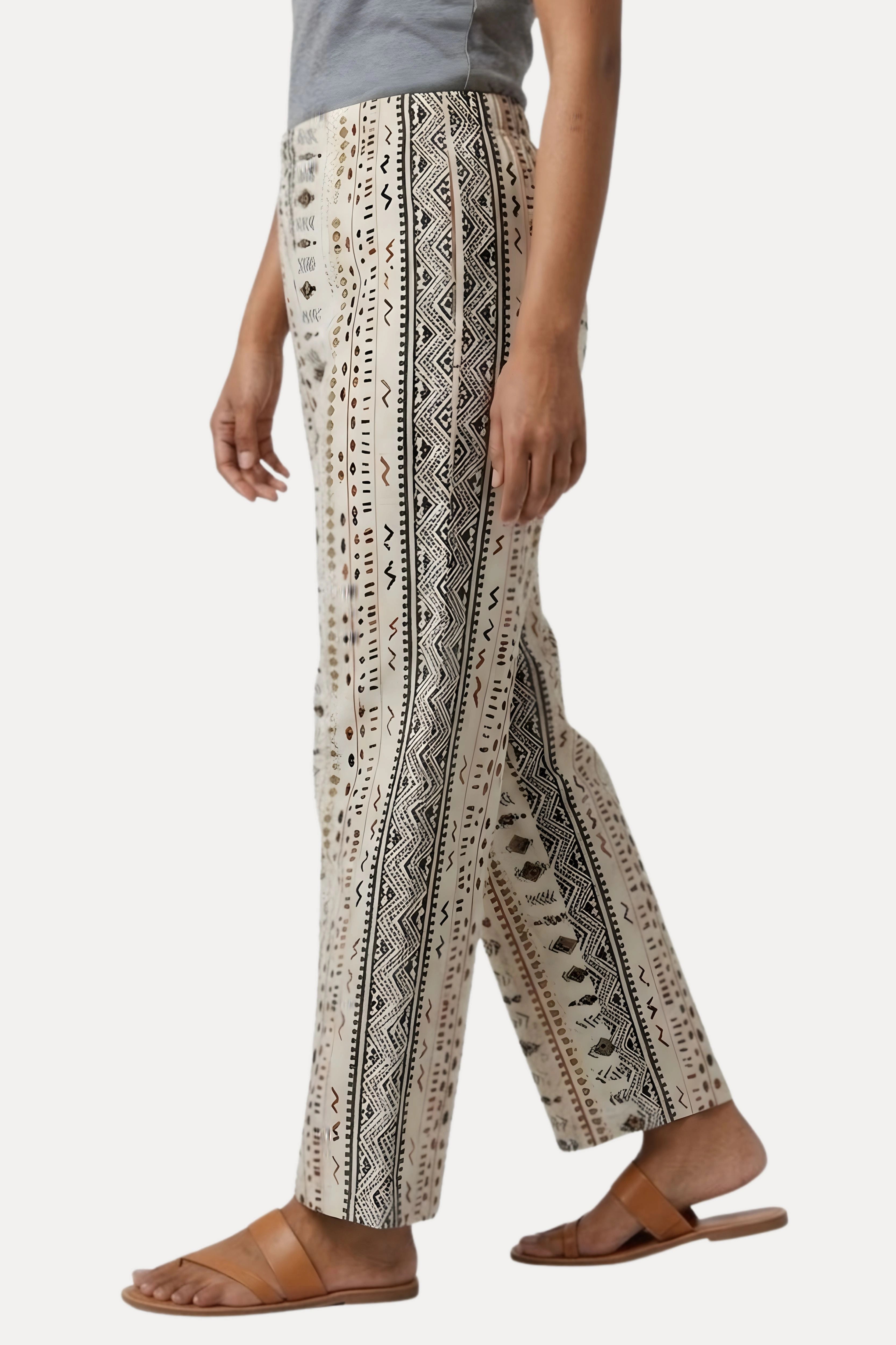 Multicolor Abstract Print Viscose Lower