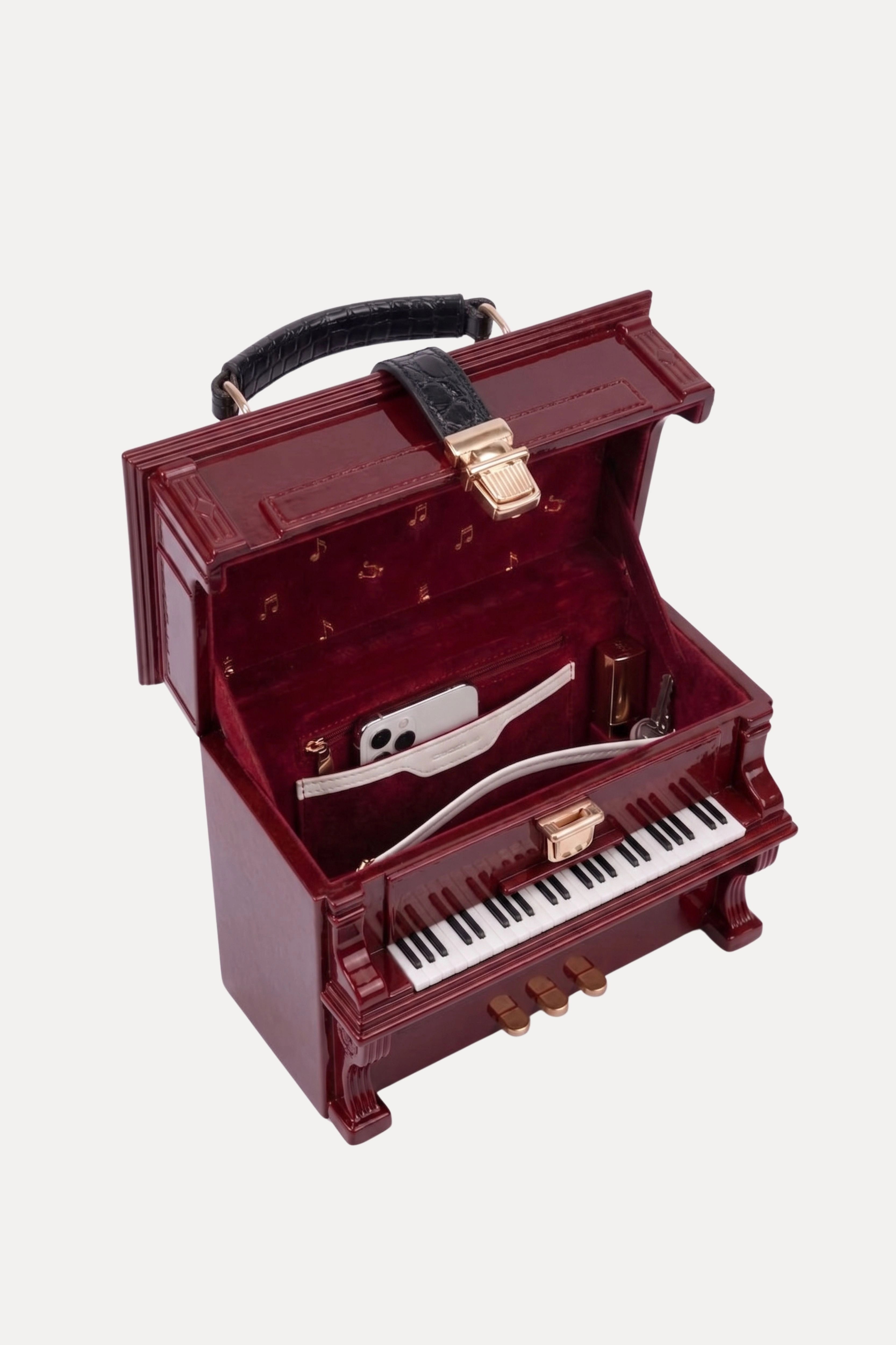 Luxury Piano Shape Statement Handbag