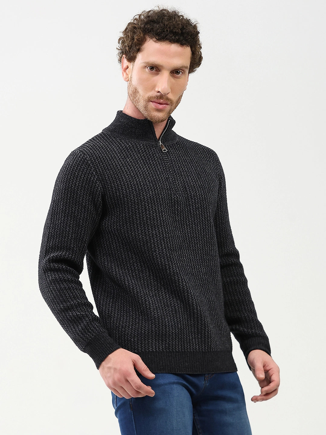 Woven Pattern Winter Pullover - Global Republic