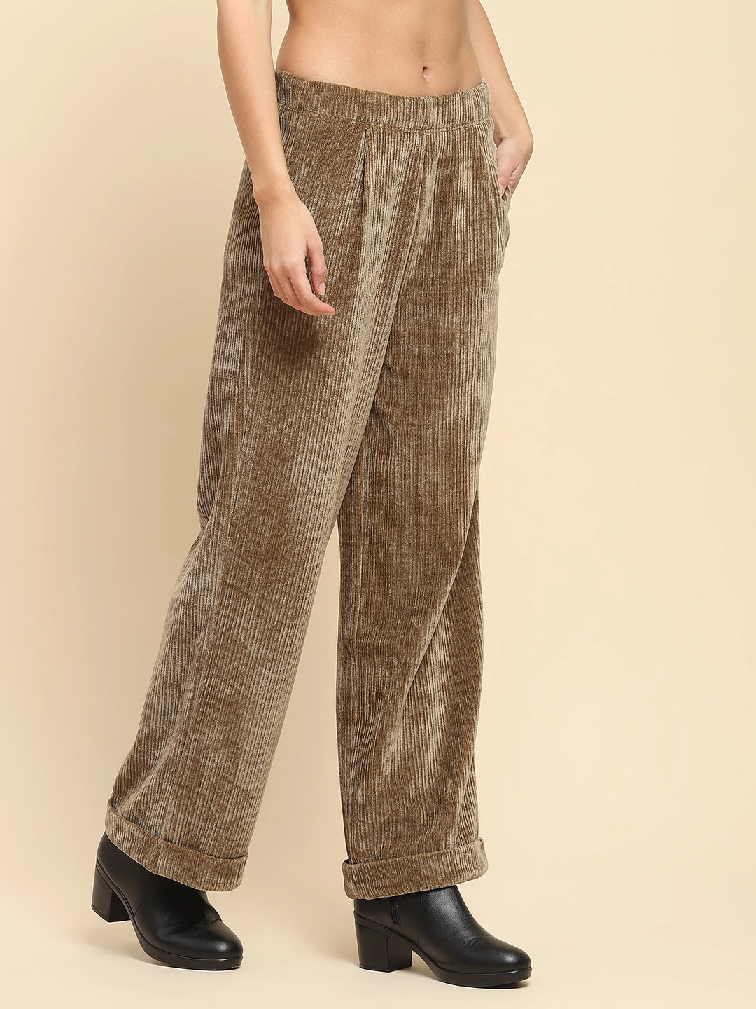 Olive Solid Loose Lower - Global Republic