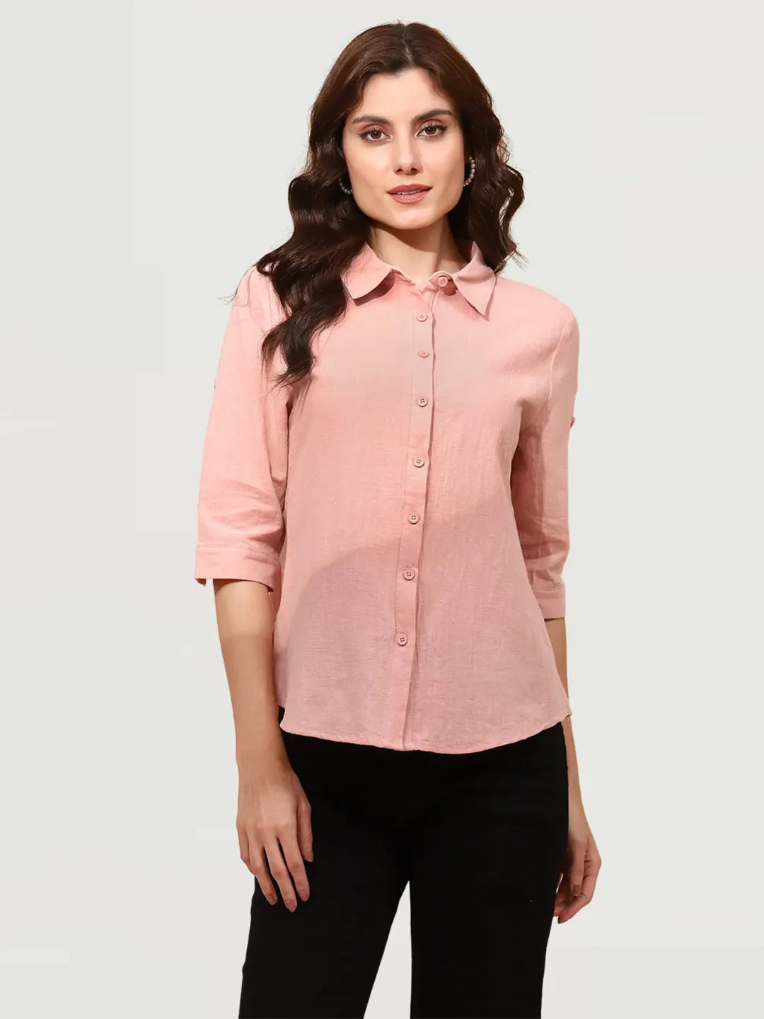 Pink Cotton Formal Shirt - Global Republic