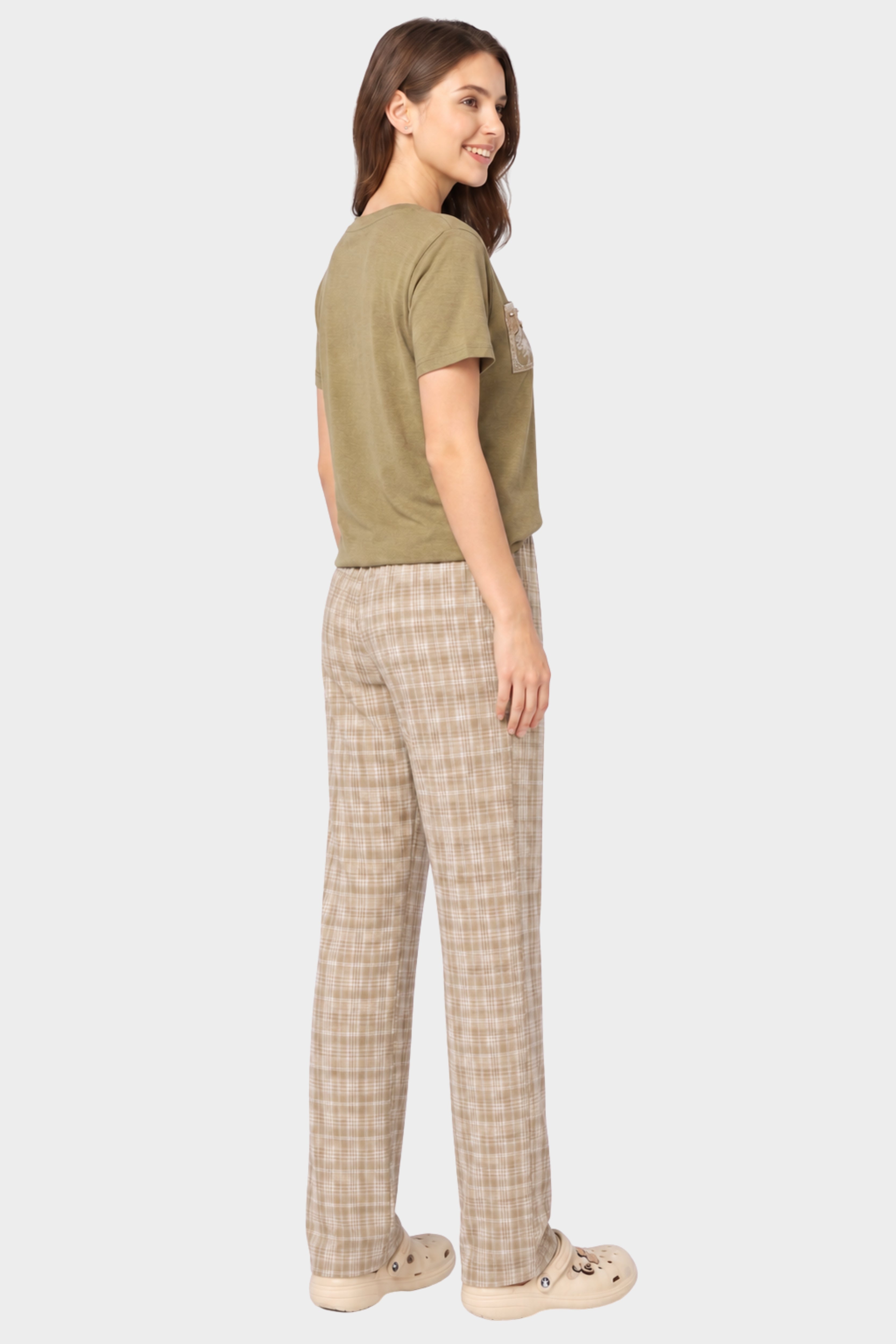 Green Cotton Night Suit Set