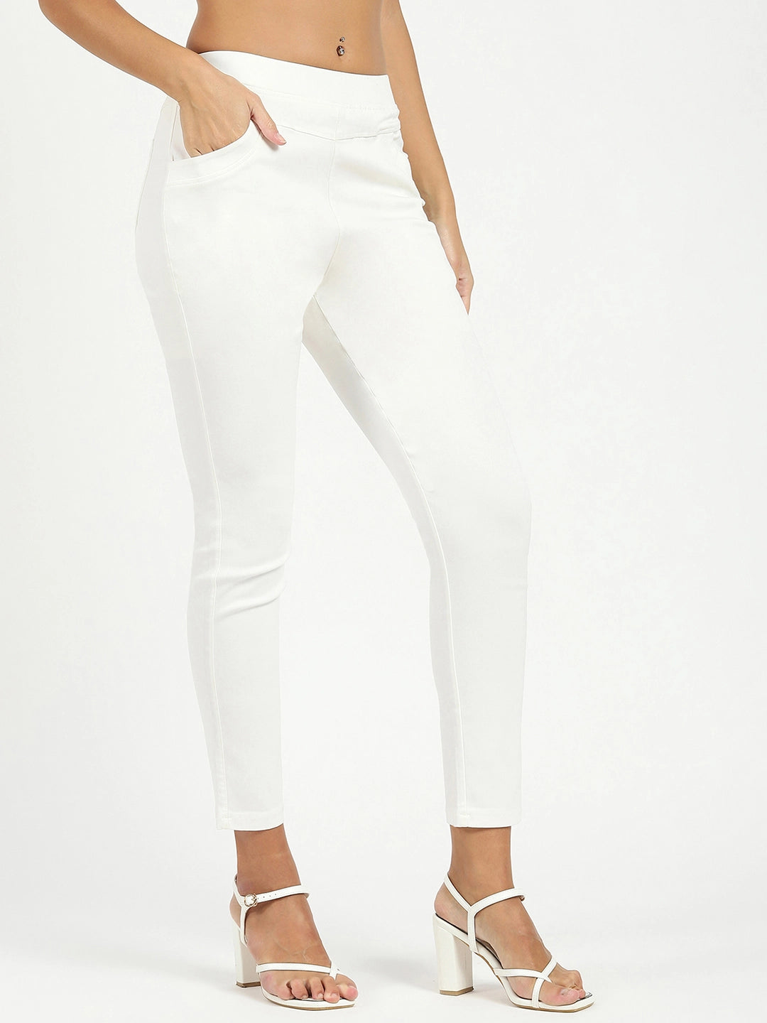 White Ultra Stretchable Jegging - Global Republic