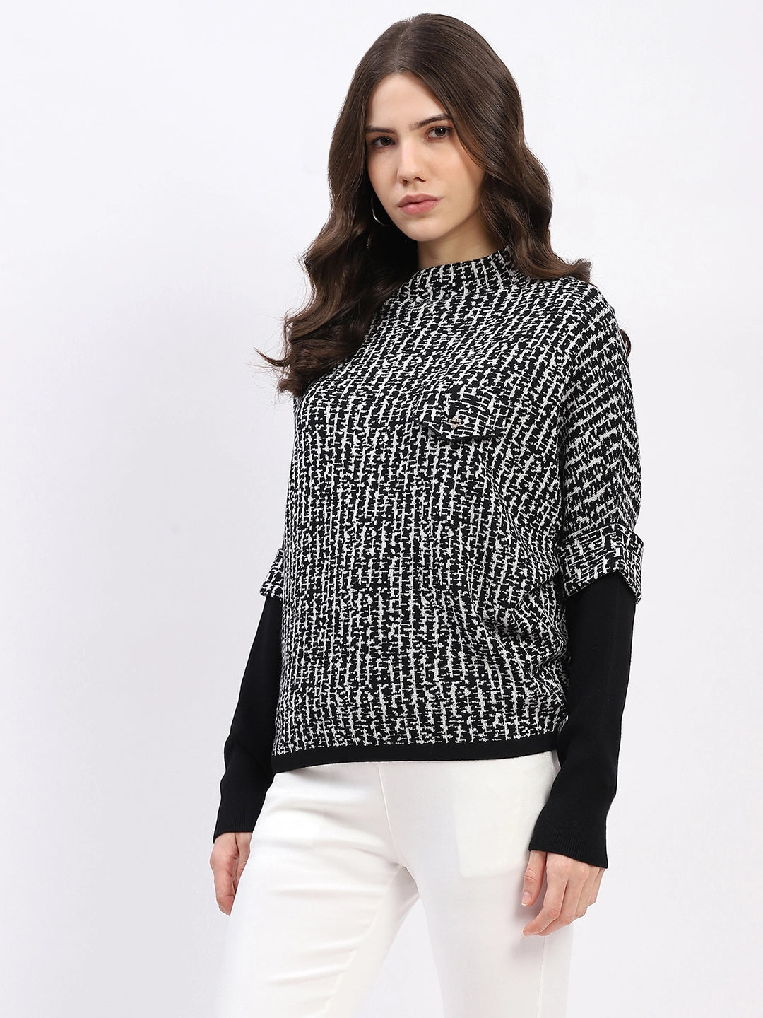 Monochrome Wool-Blend Pullover - Global Republic