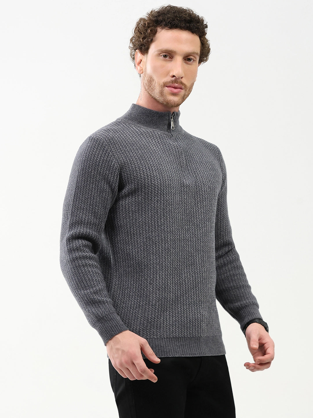 Woven Pattern Winter Pullover - Global Republic