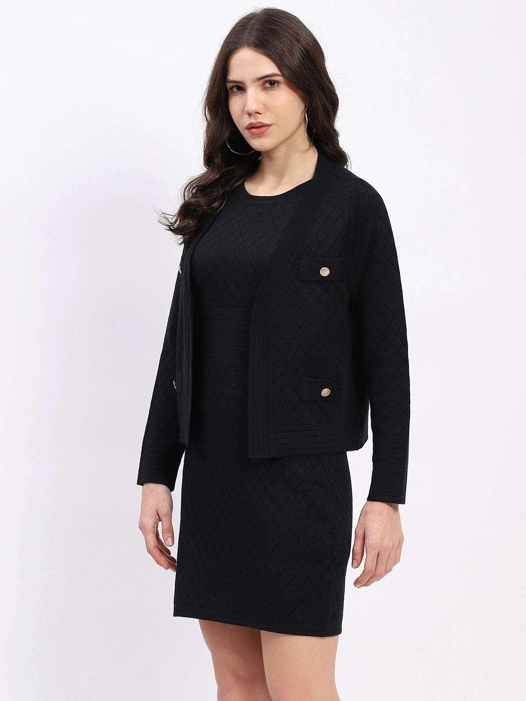 Black Winter Dress Set - Global Republic