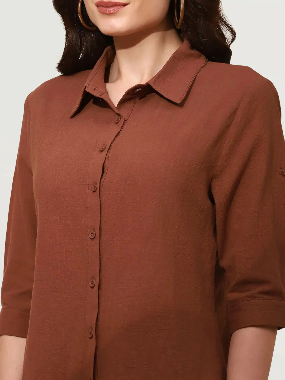 Mocha Cotton Formal Shirt - Global Republic