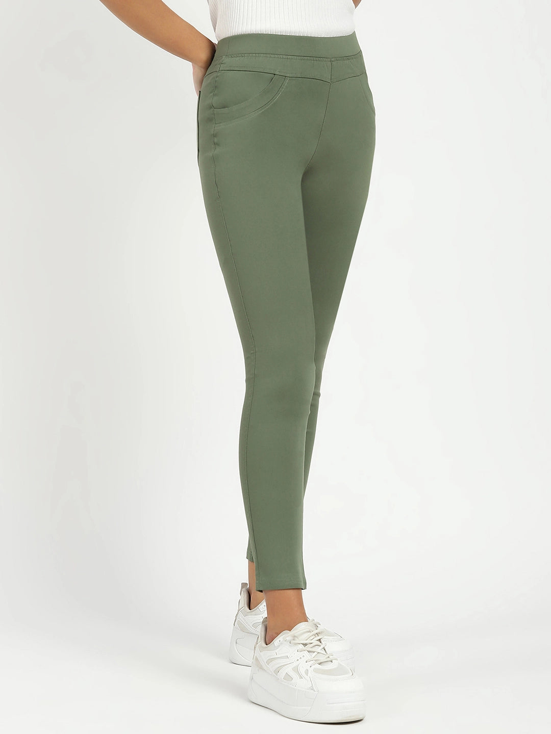 Green Ultra Stretchable Jegging - Global Republic