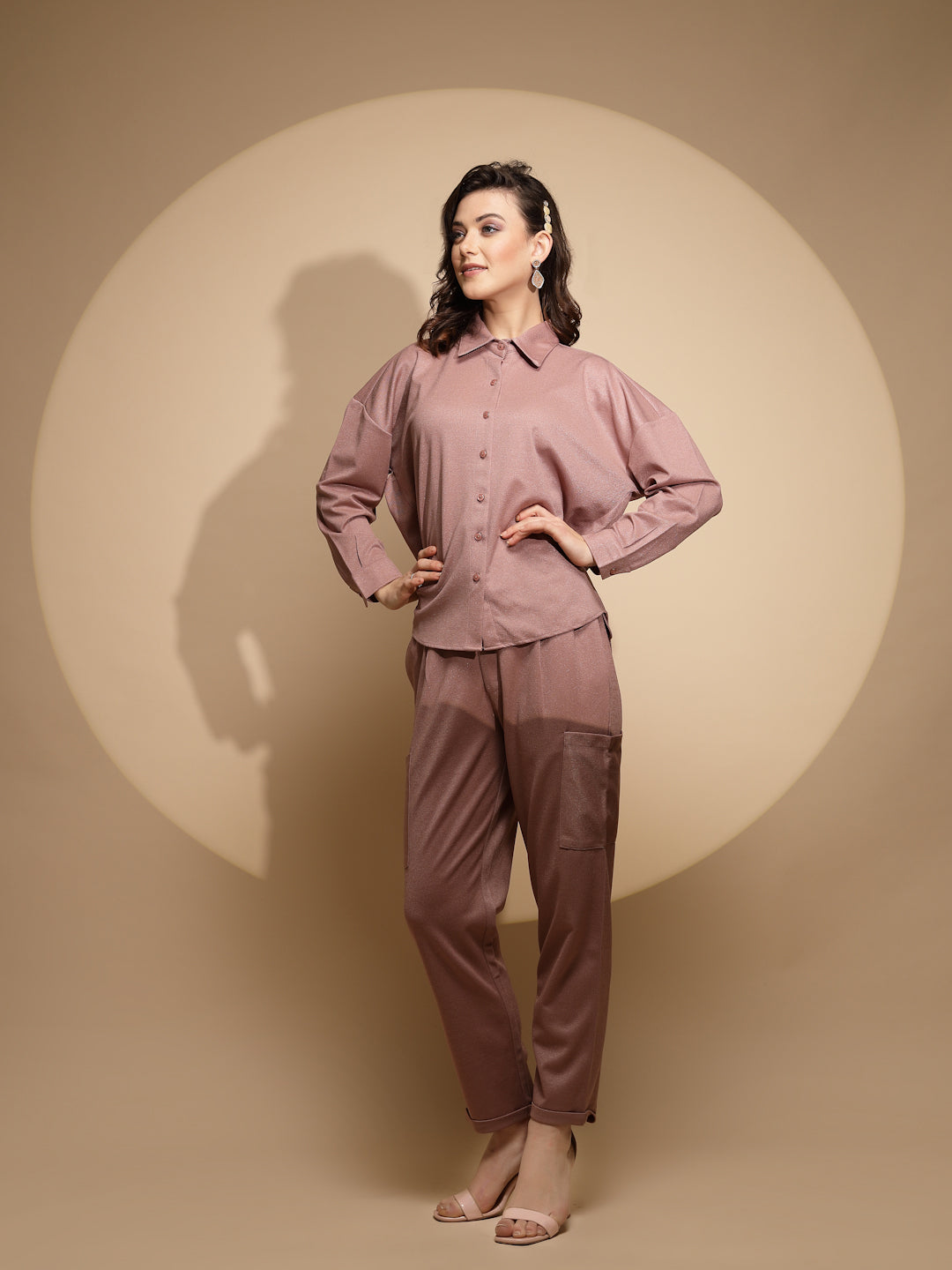Pink Loose fit Night Set - Global Republic