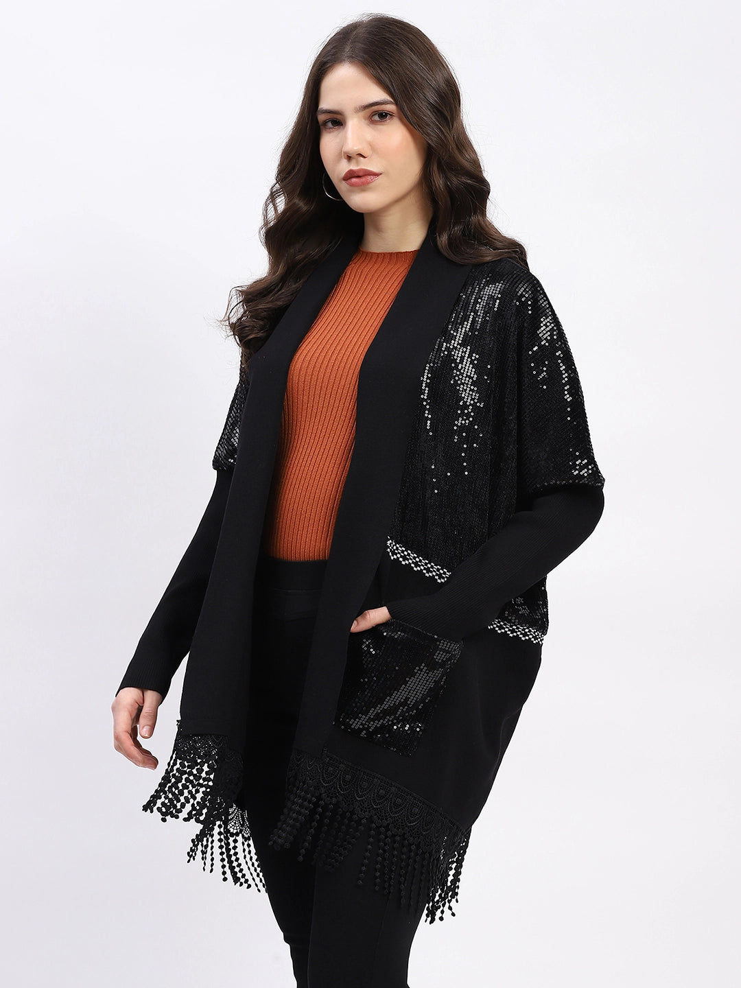 Winter Sequined Party Shrug - Global Republic