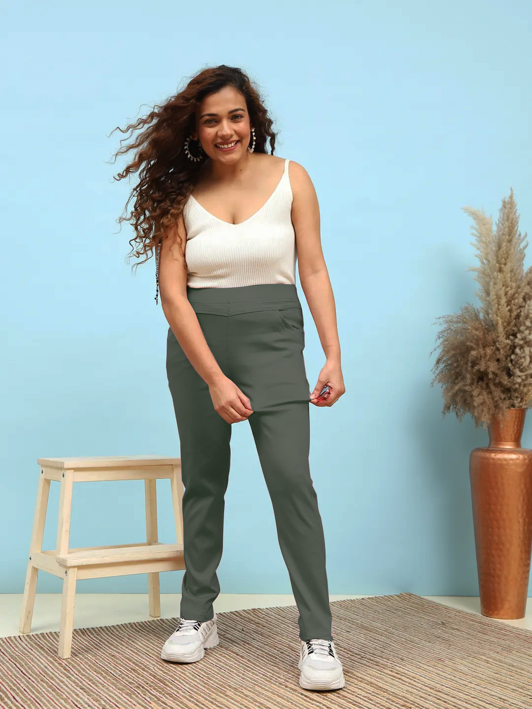 Green Ultra Stretchable Jegging - Global Republic