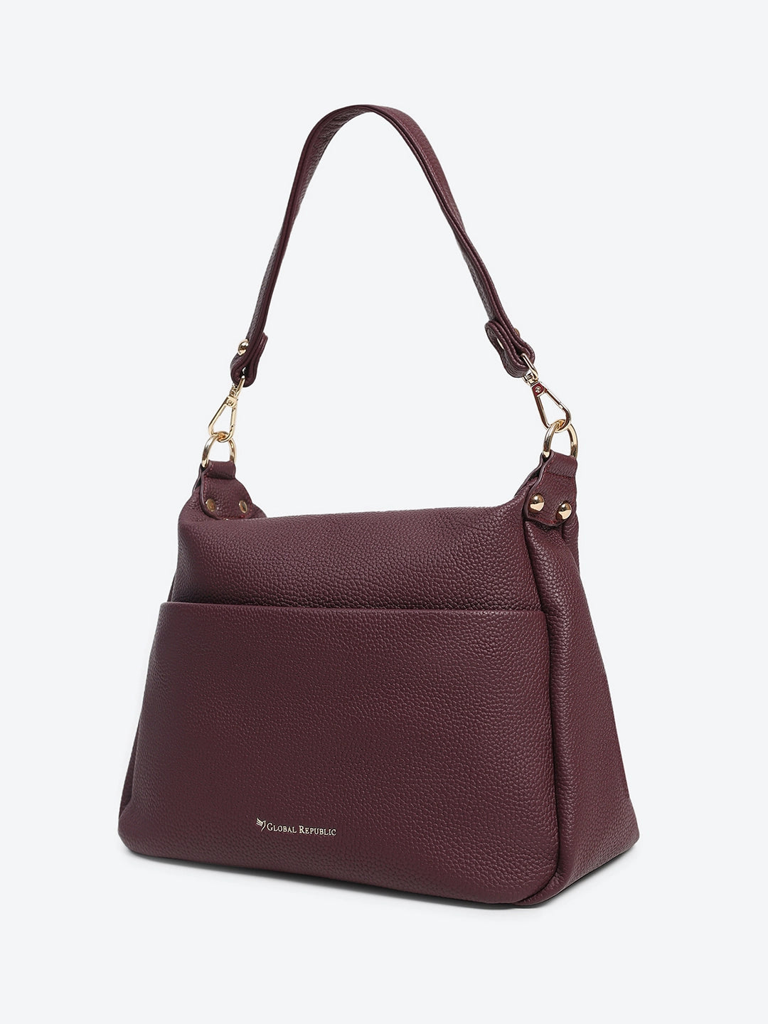 Burgundy PU Shoulder Bag - Global Republic