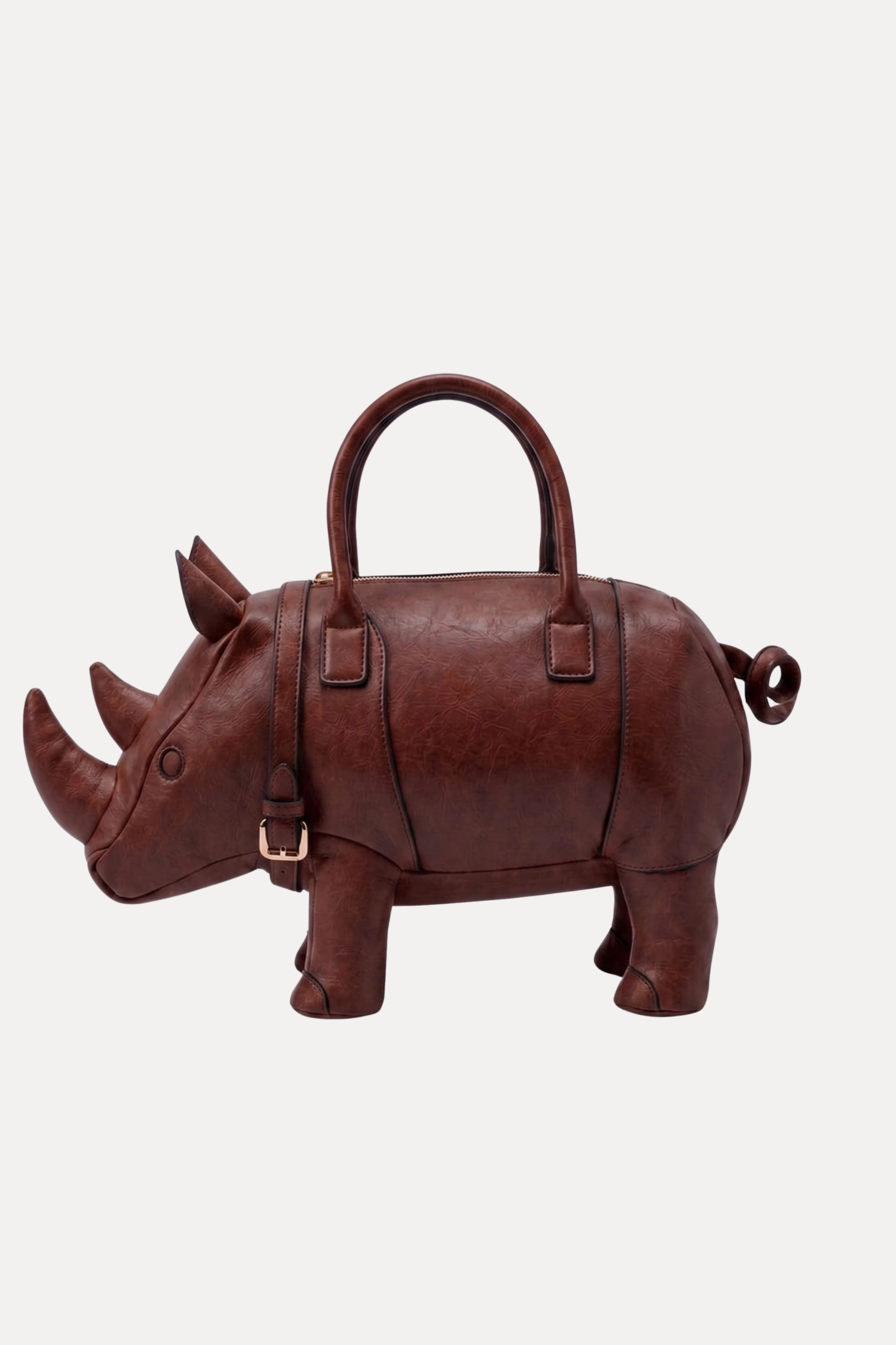 Rhino Shape Statement Handbag