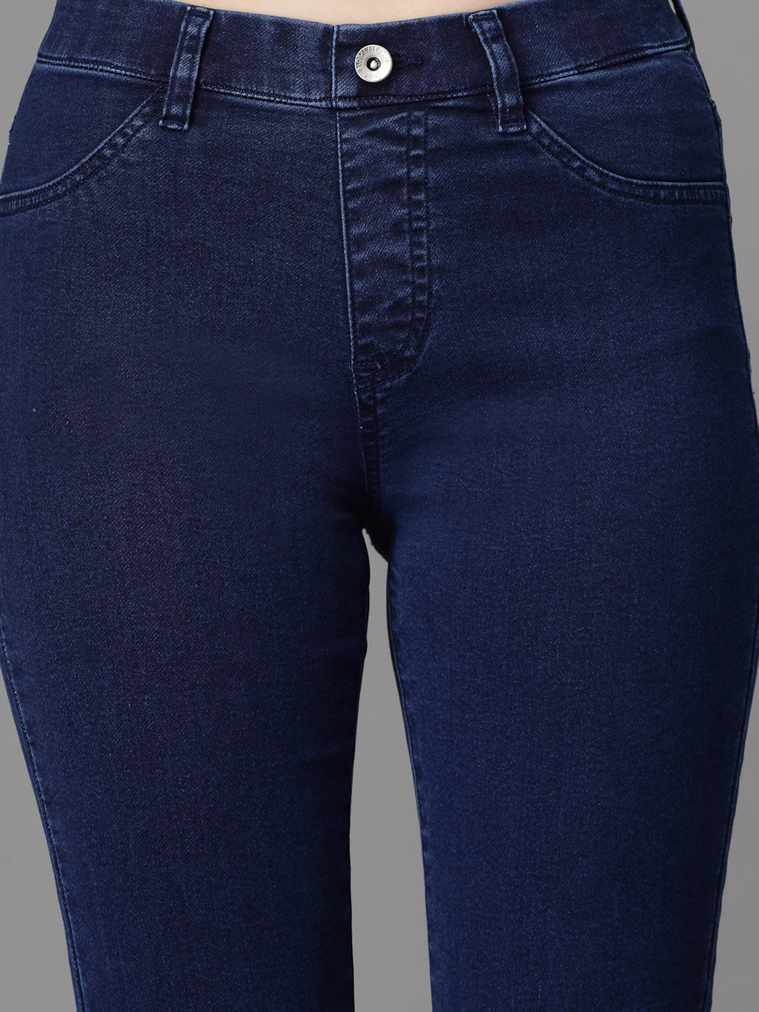 Blue Cotton Blend Stretchable Jegging - Global Republic