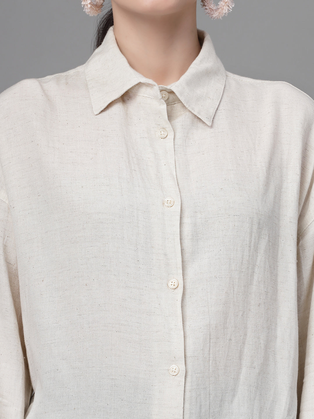 Natural Loose Fit Cotton Shirt - Global Republic