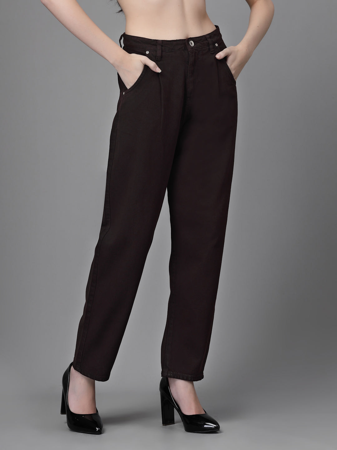 Mom-Fit Black Cotton Jeans - Global Republic