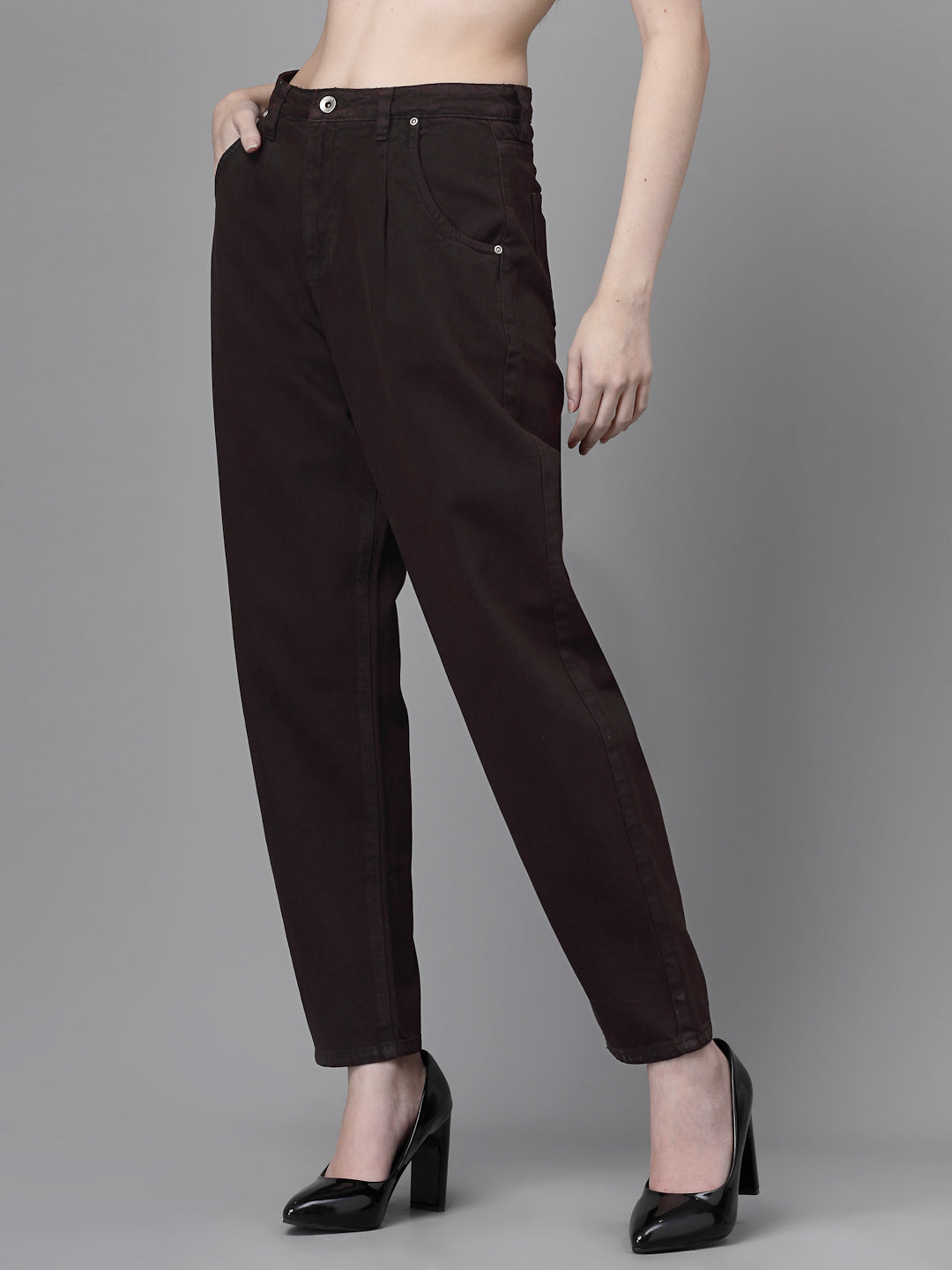 Mom-Fit Black Cotton Jeans - Global Republic