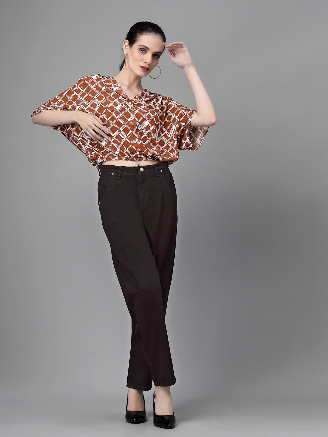 Mom-Fit Black Cotton Jeans - Global Republic