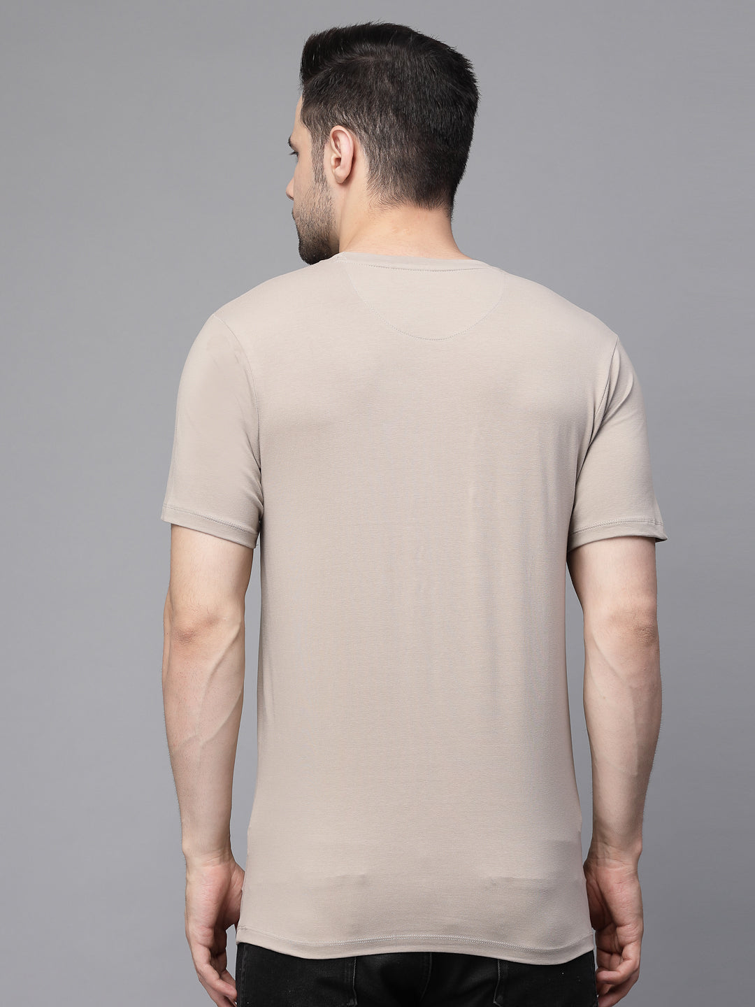 Mens Stark Blush Round Neck Printed T-Shirt