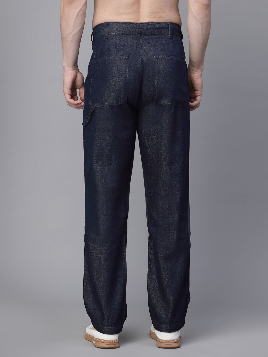 Blue Cotton Solid Jeans - Global Republic