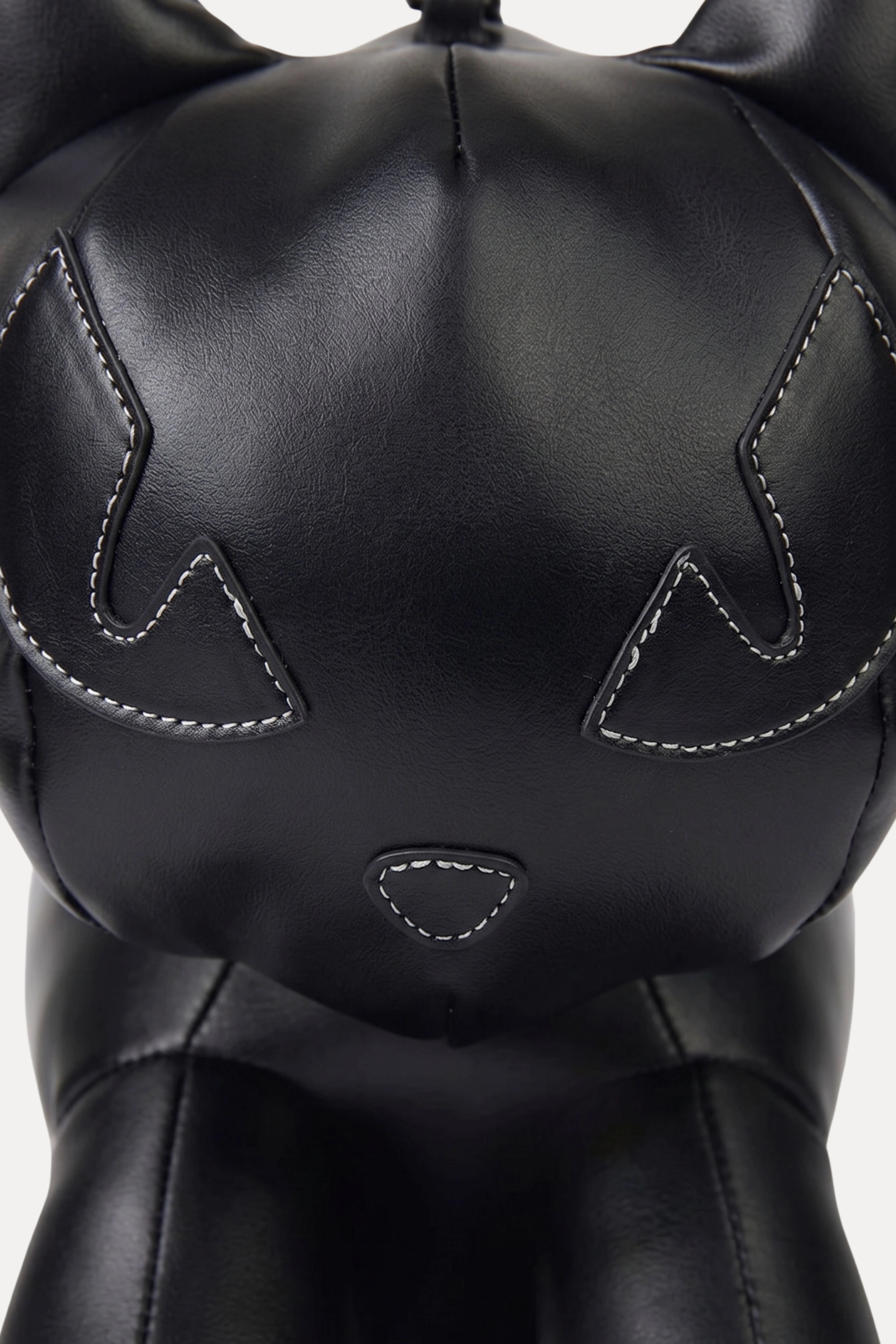Black Sculpted Cat Crossbody Bag