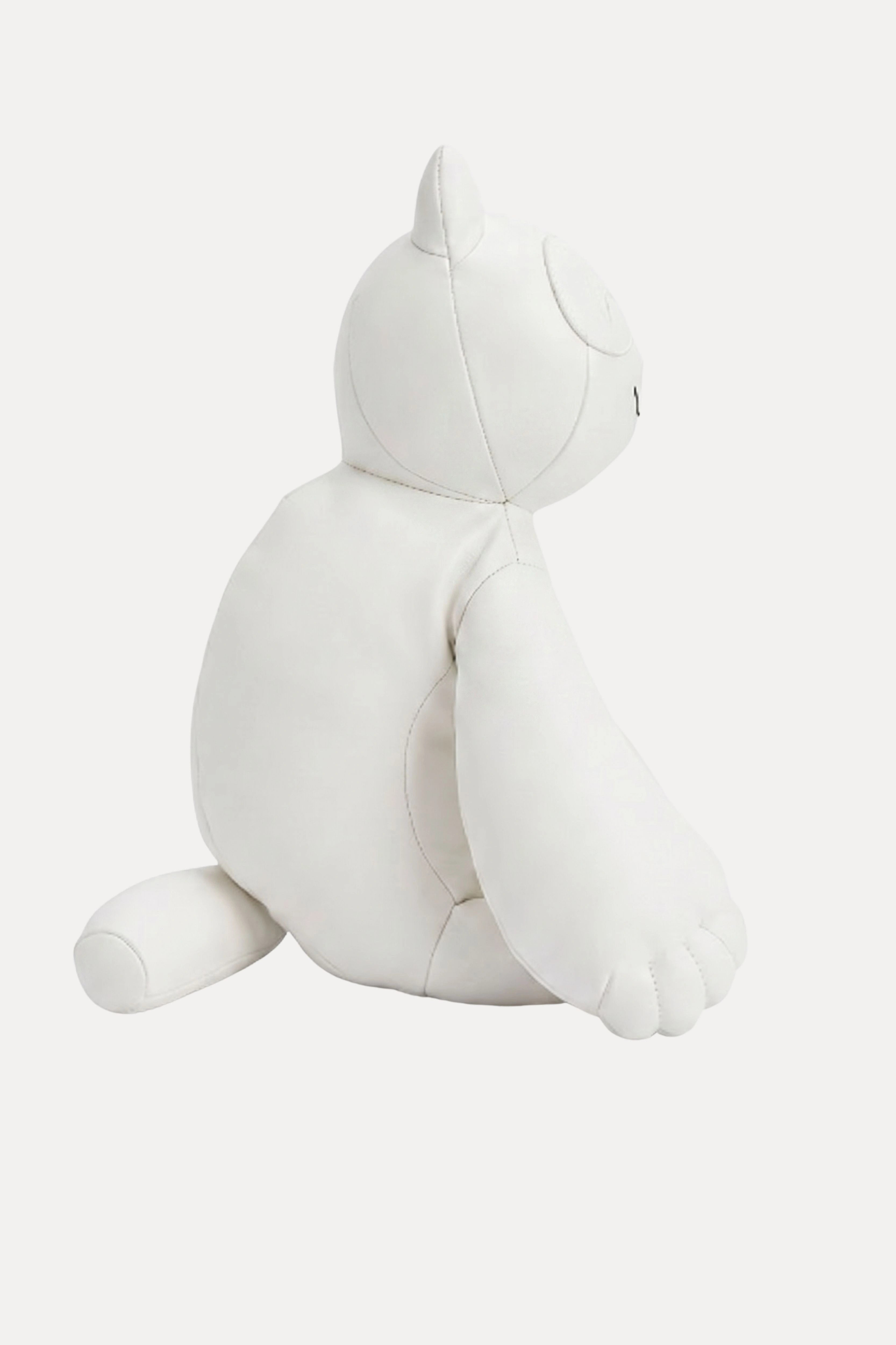 White Sculpted Cat Crossbody Bag