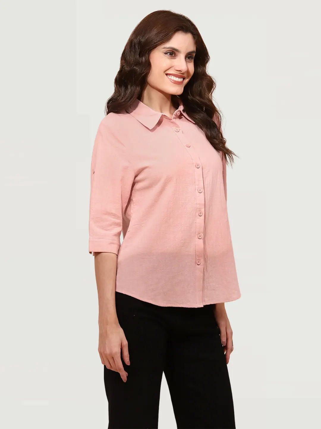 Pink Cotton Formal Shirt - Global Republic