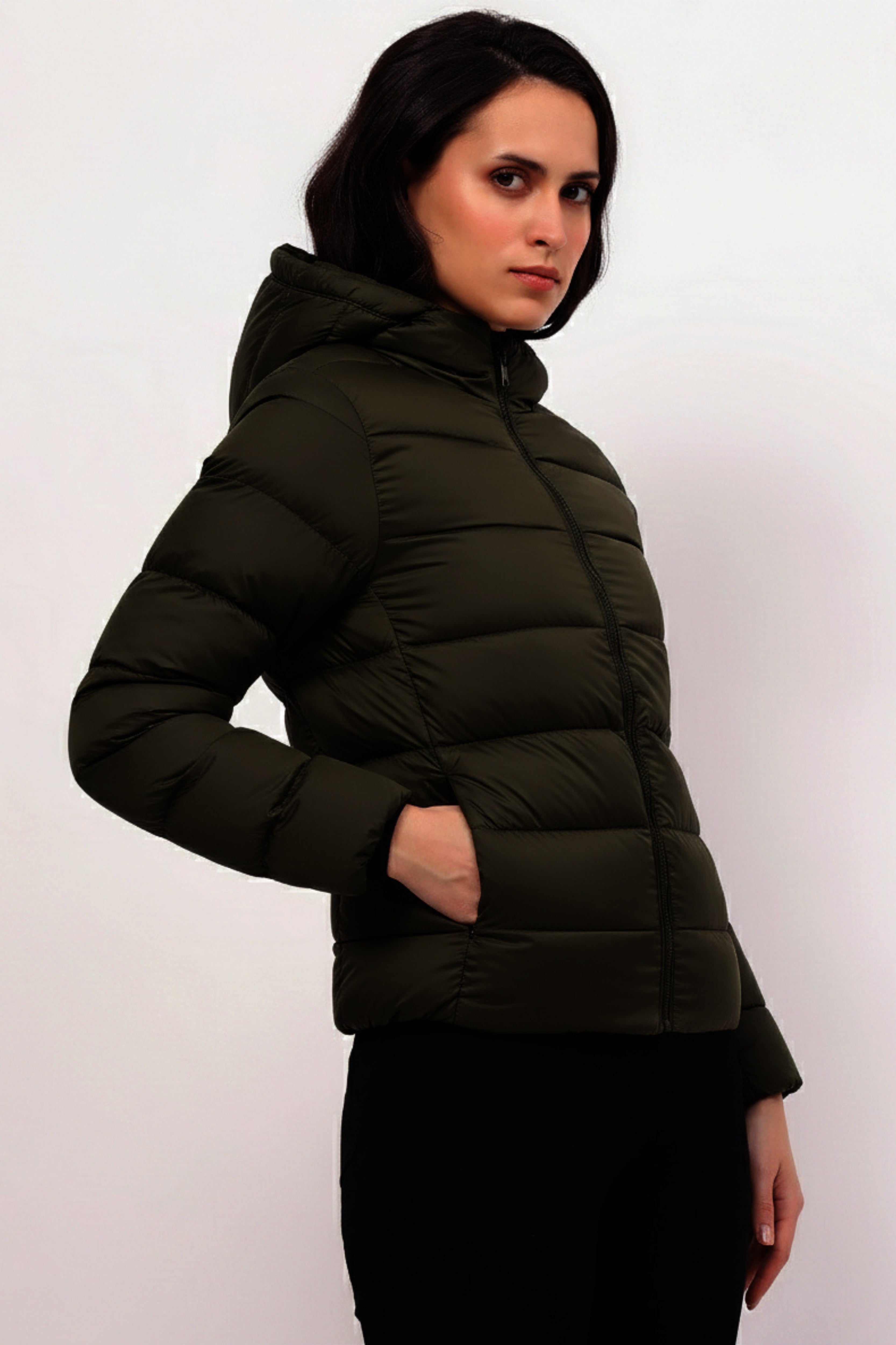 Olive Puffer Jacket