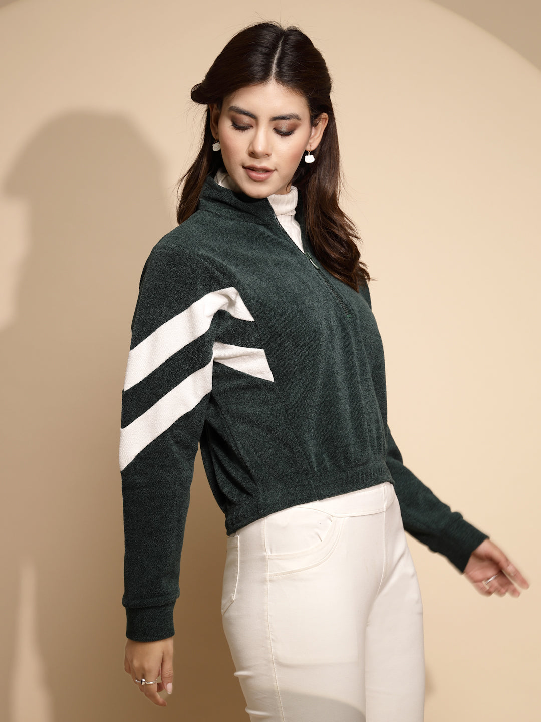 Green cotton Loose Sweatshirt - Global Republic