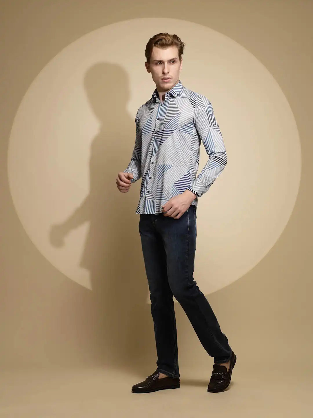 Multicolor Striped Cotton Blend Shirt - Global Republic