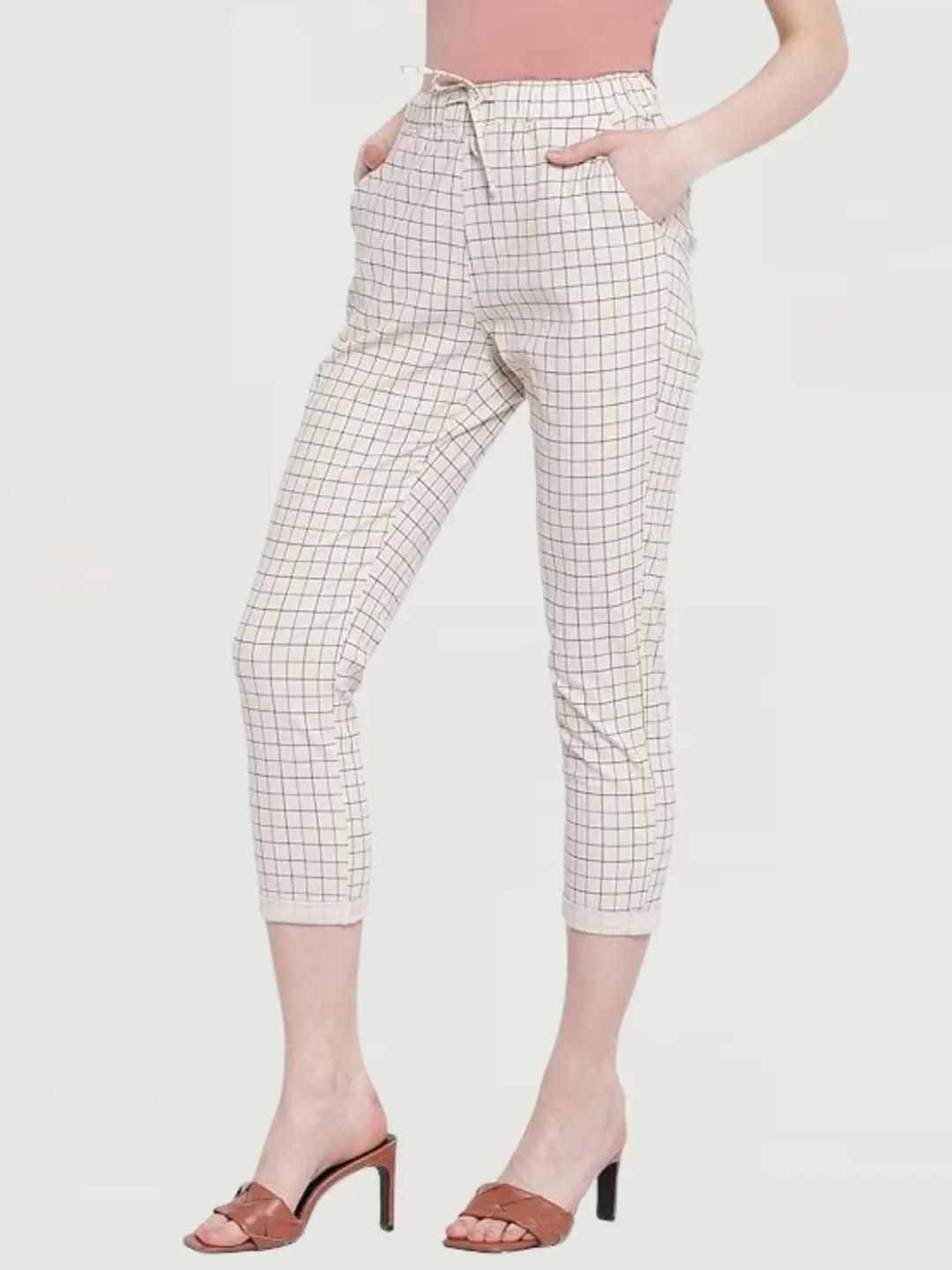 Beige Checkered Lower - Global Republic