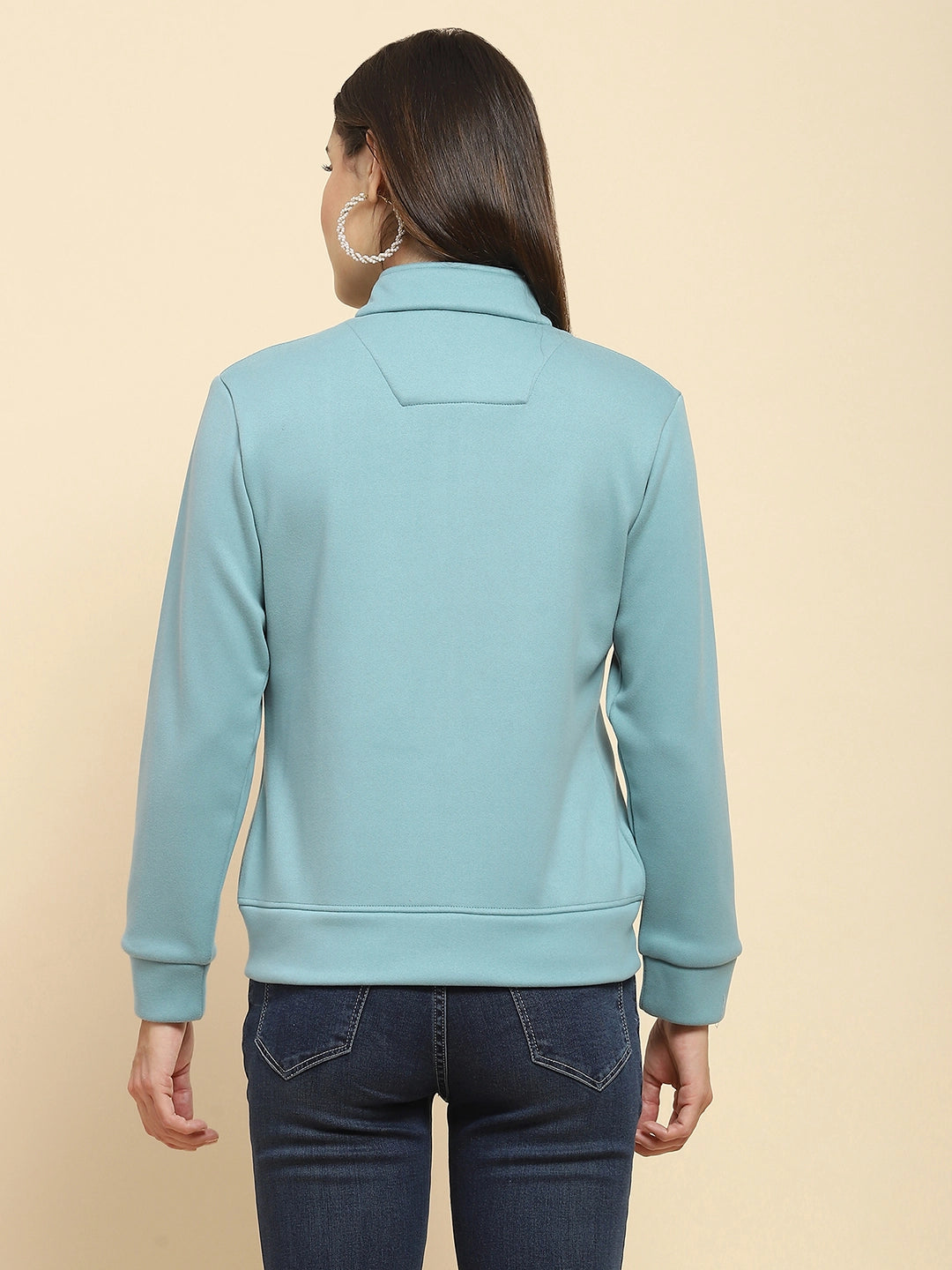 Blue Solid Sweatshirt - Global Republic