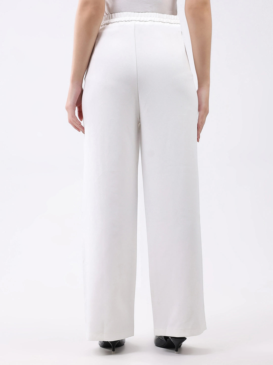 Elegant Floral Straight-Fit Trousers - Global Republic