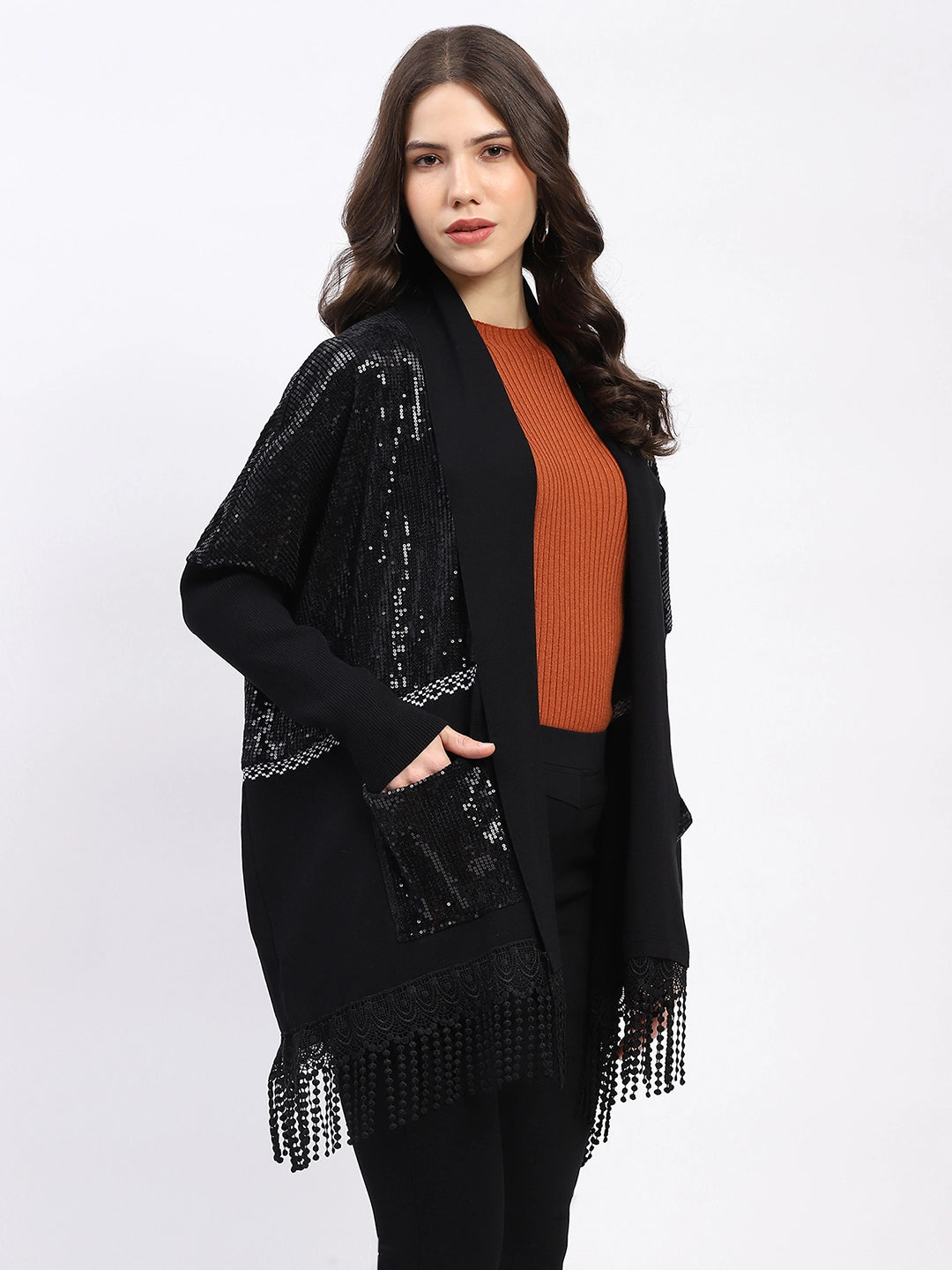 Winter Sequined Party Shrug - Global Republic