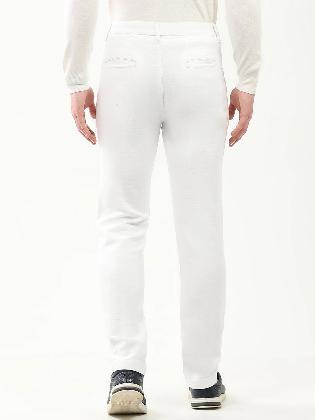 Effortless Solid Cotton Trousers - Global Republic