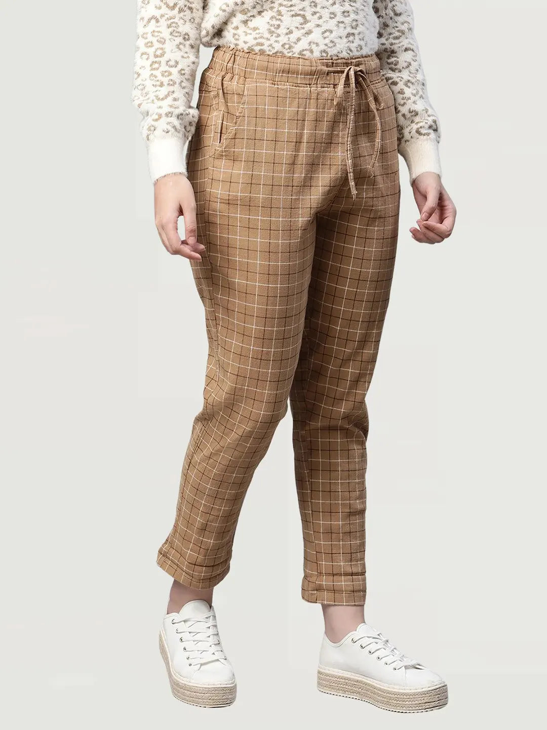 Beige Checkered Lower - Global Republic